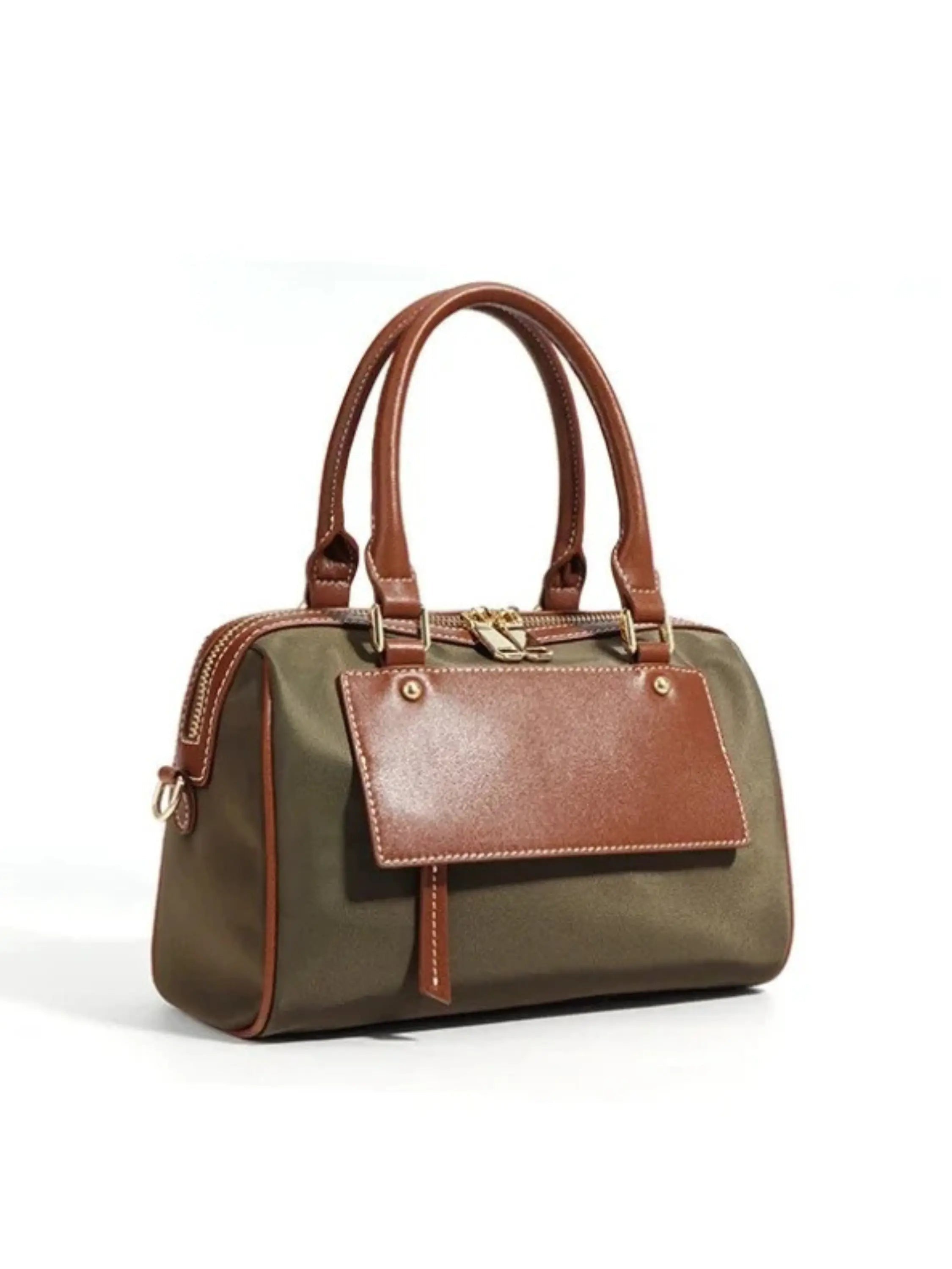 Classic Handbag with Contrast Detailing