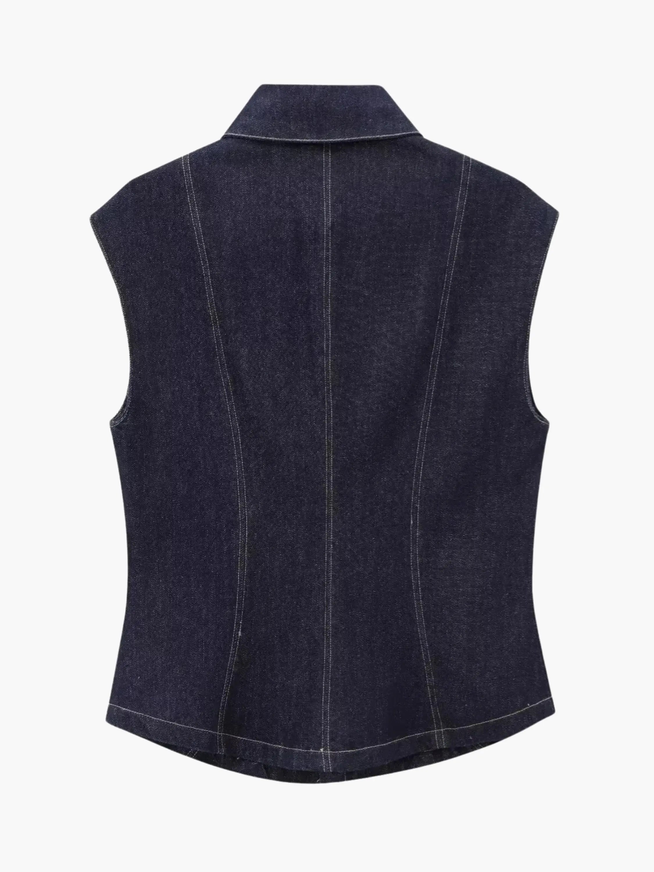Classic Denim Sleeveless Vest