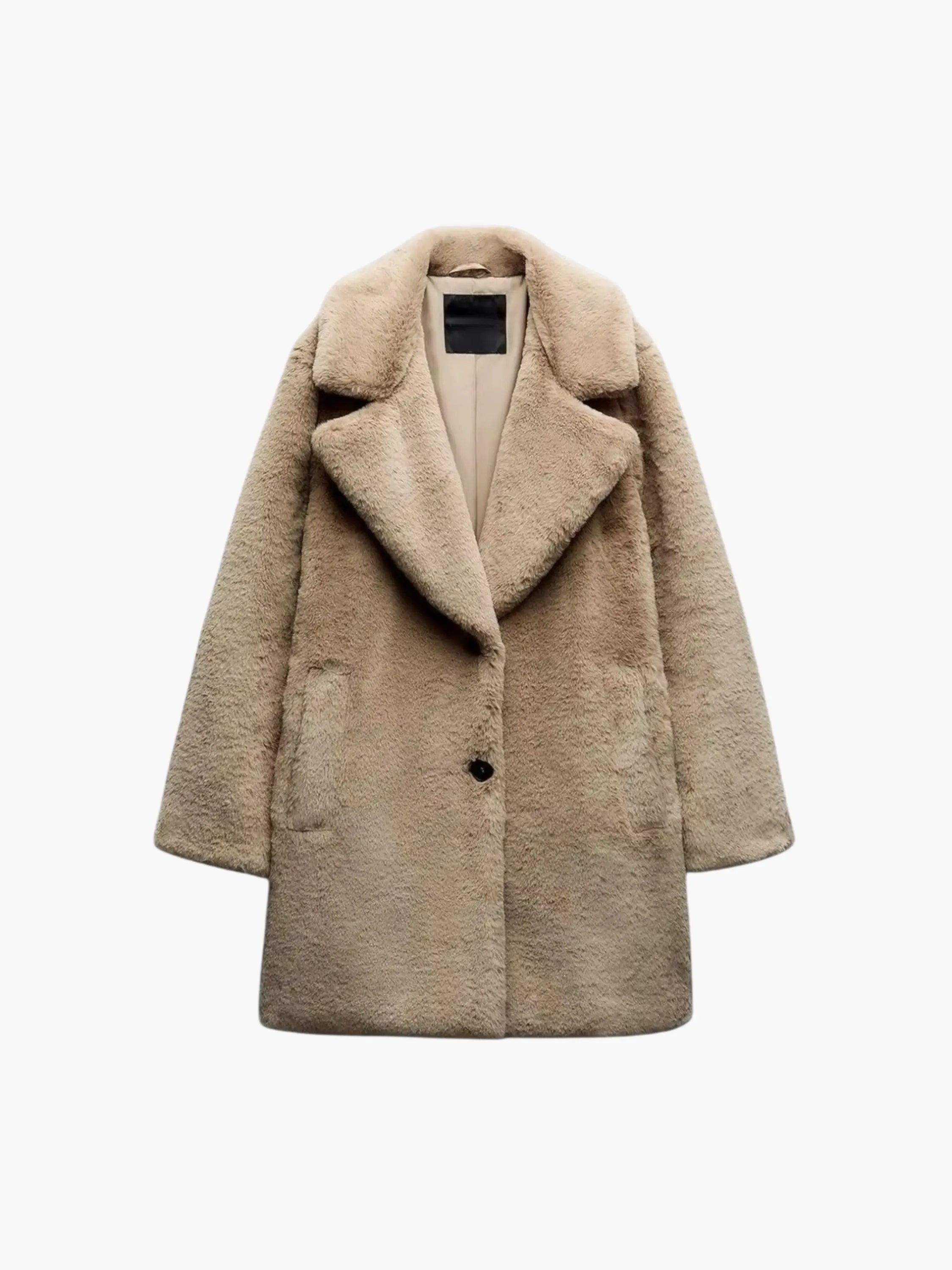 Oversized Faux Fur Coat with Timeless Elegance