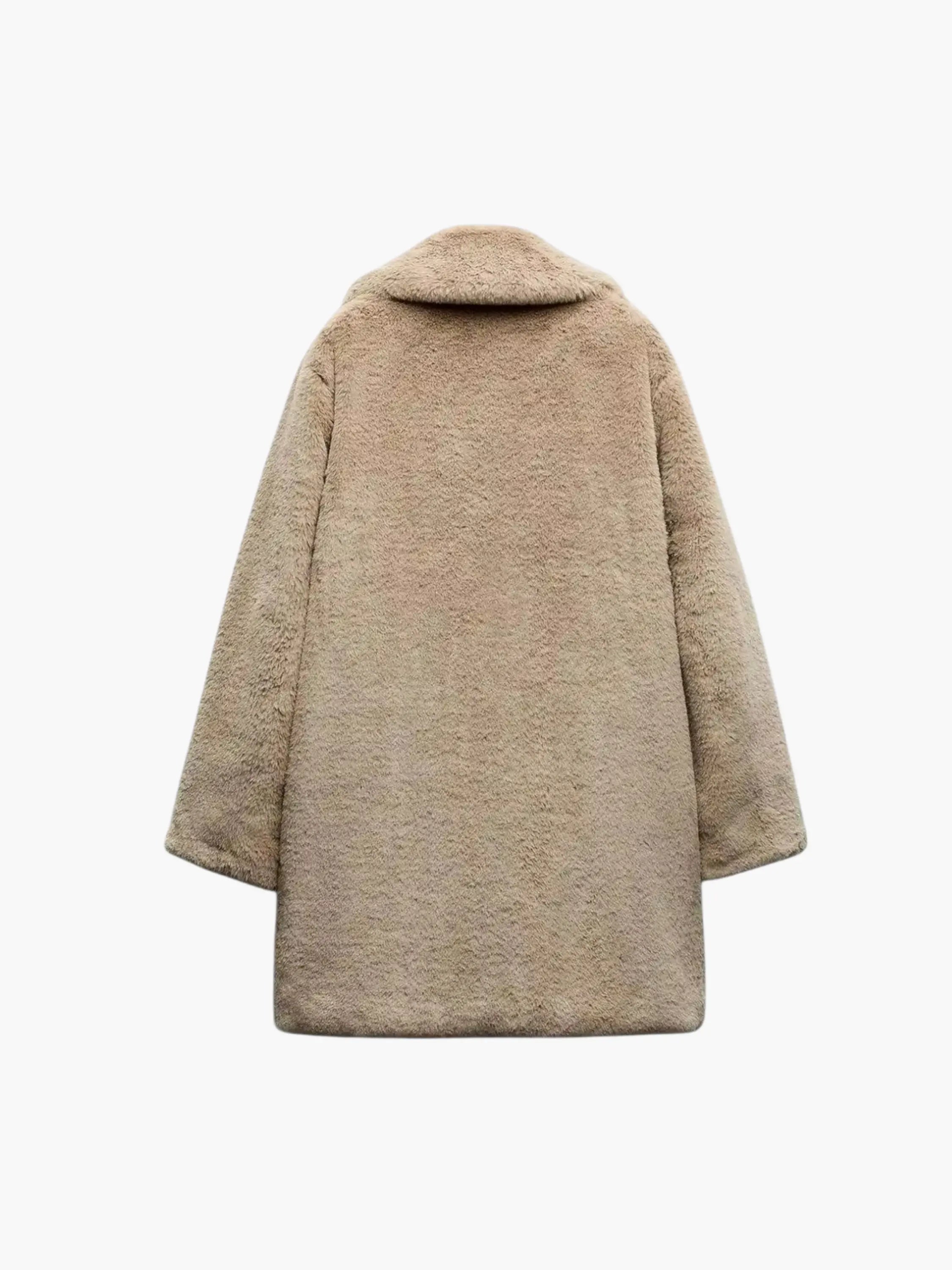 Oversized Faux Fur Coat with Timeless Elegance