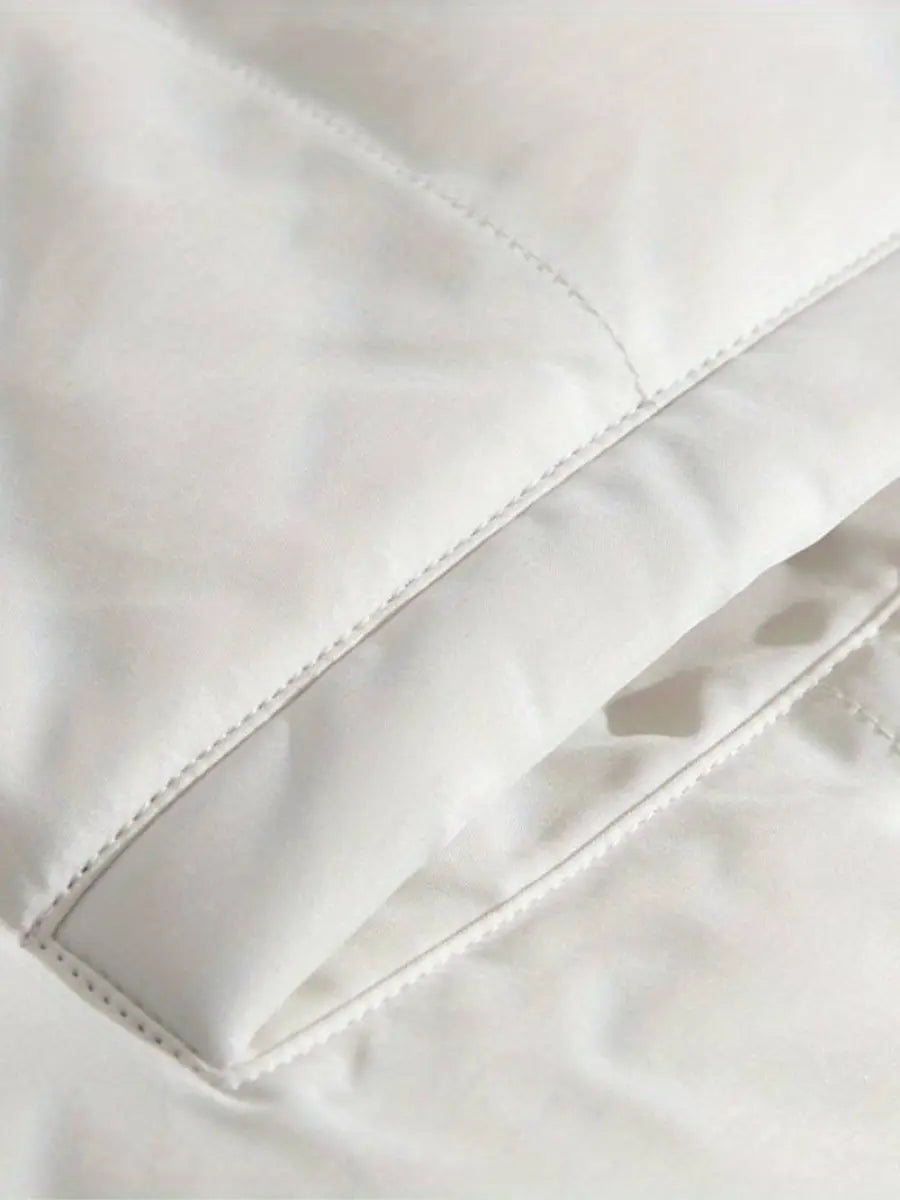 Women’s Hooded Puffer Jacket – Warm Winter Coat with Zip & Pockets