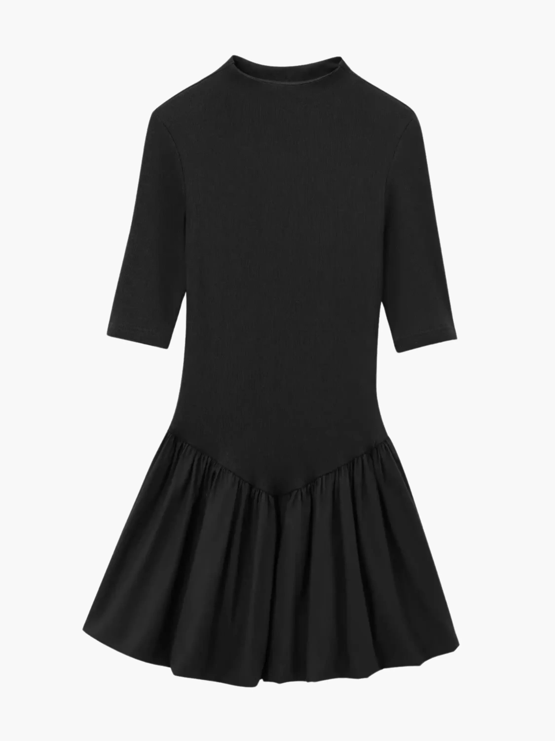 Brown Drop-Waist Mini Dress