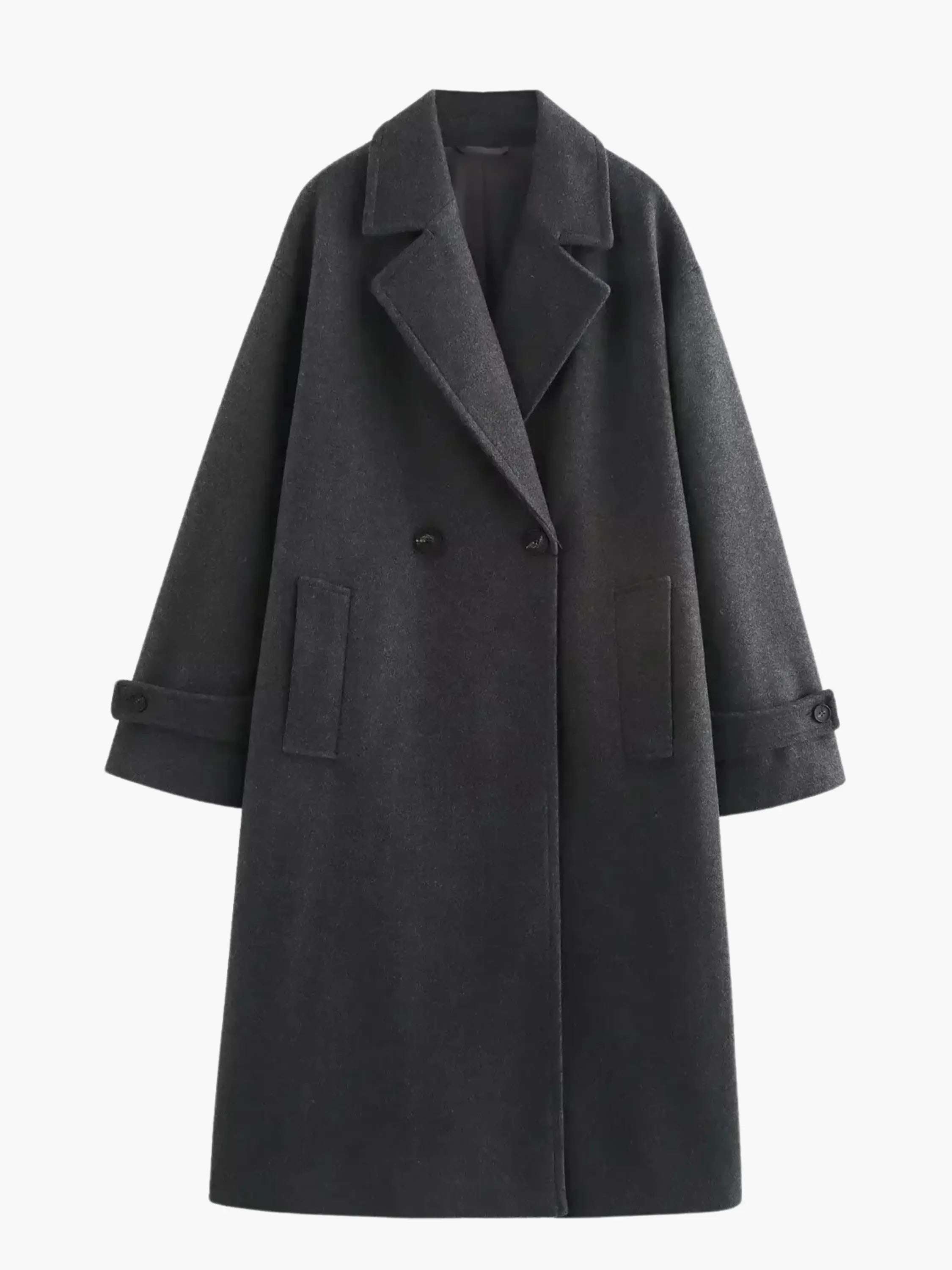 Oversized Double-Breasted Coat - Effortless Elegance
