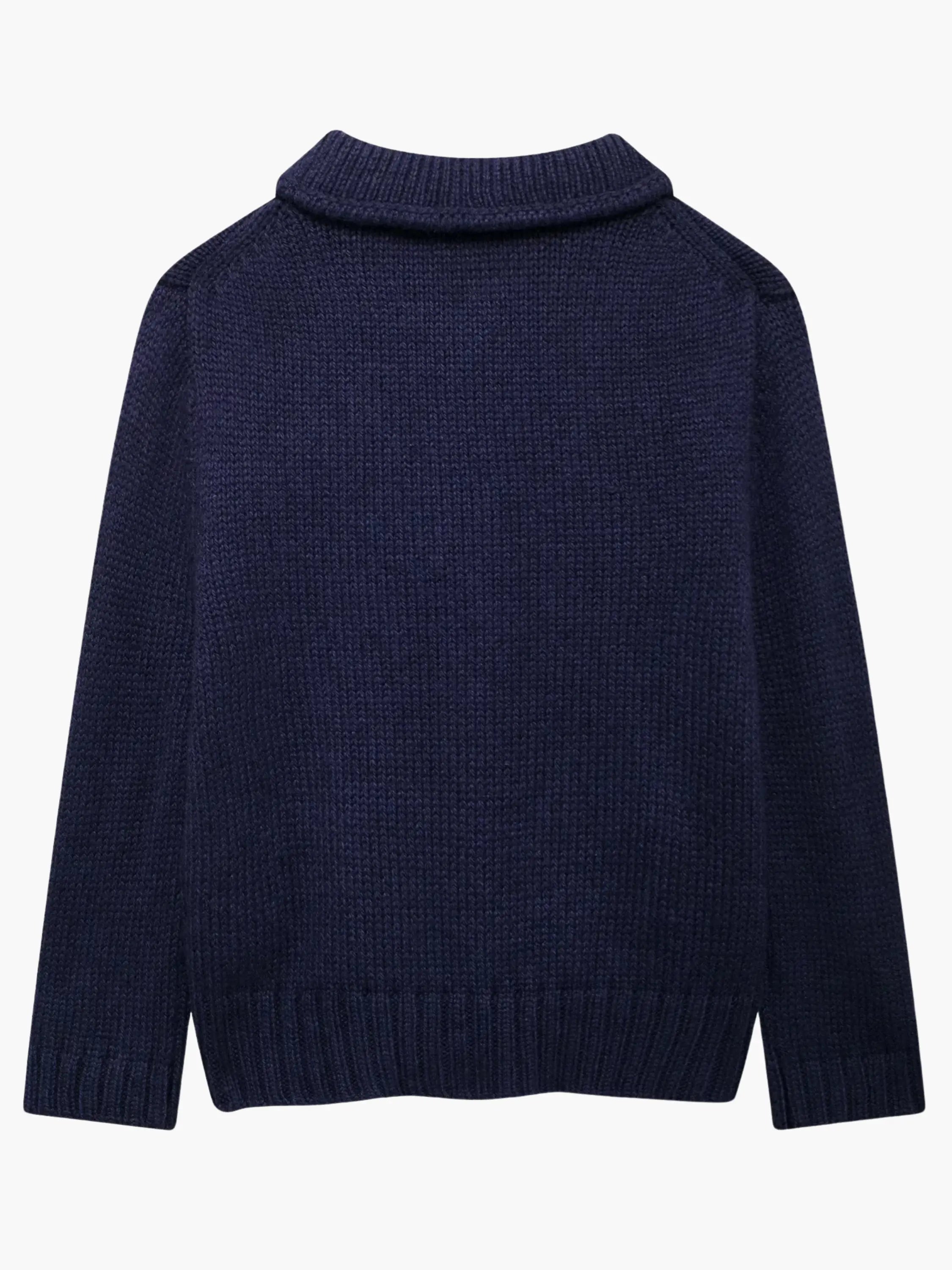 Classic Knit Cardigan with Timeless Collar Details