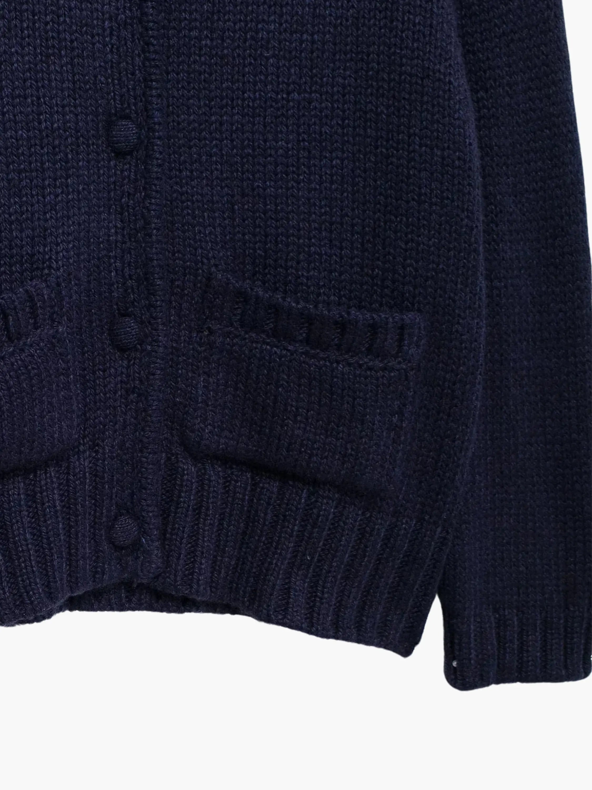 Classic Knit Cardigan with Timeless Collar Details