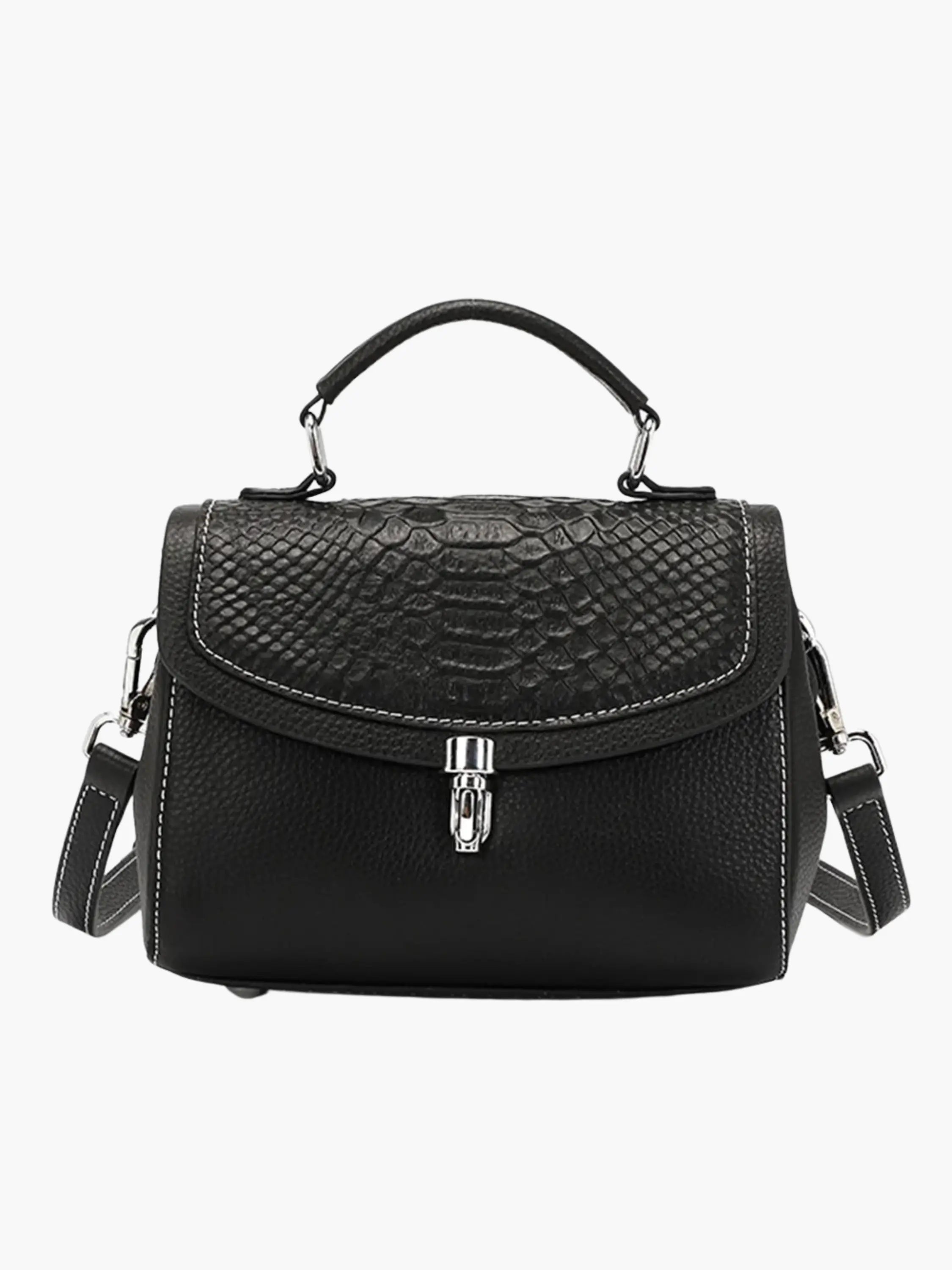 Crocodile Texture Flap Handbag – for Stylish Women