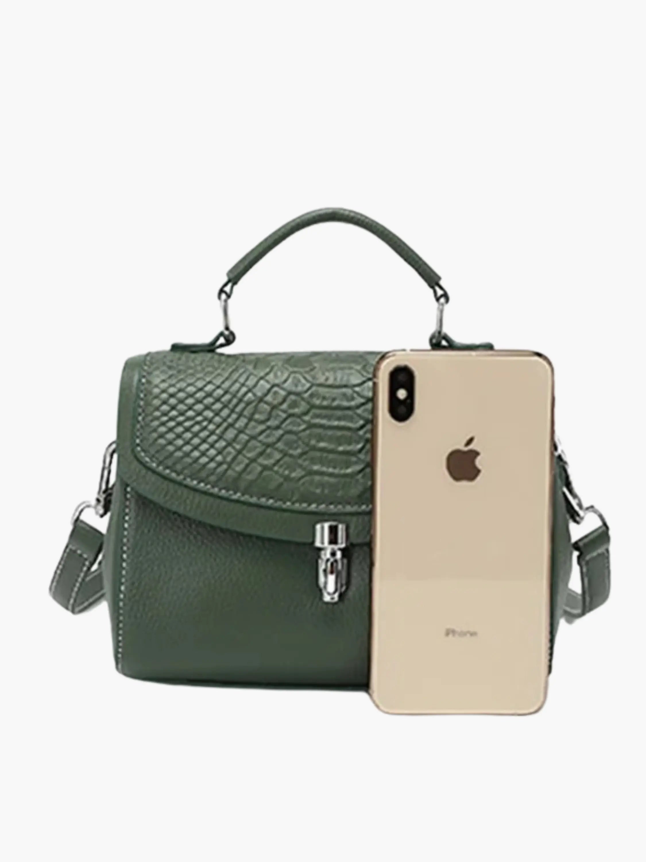 Crocodile Texture Flap Handbag – for Stylish Women