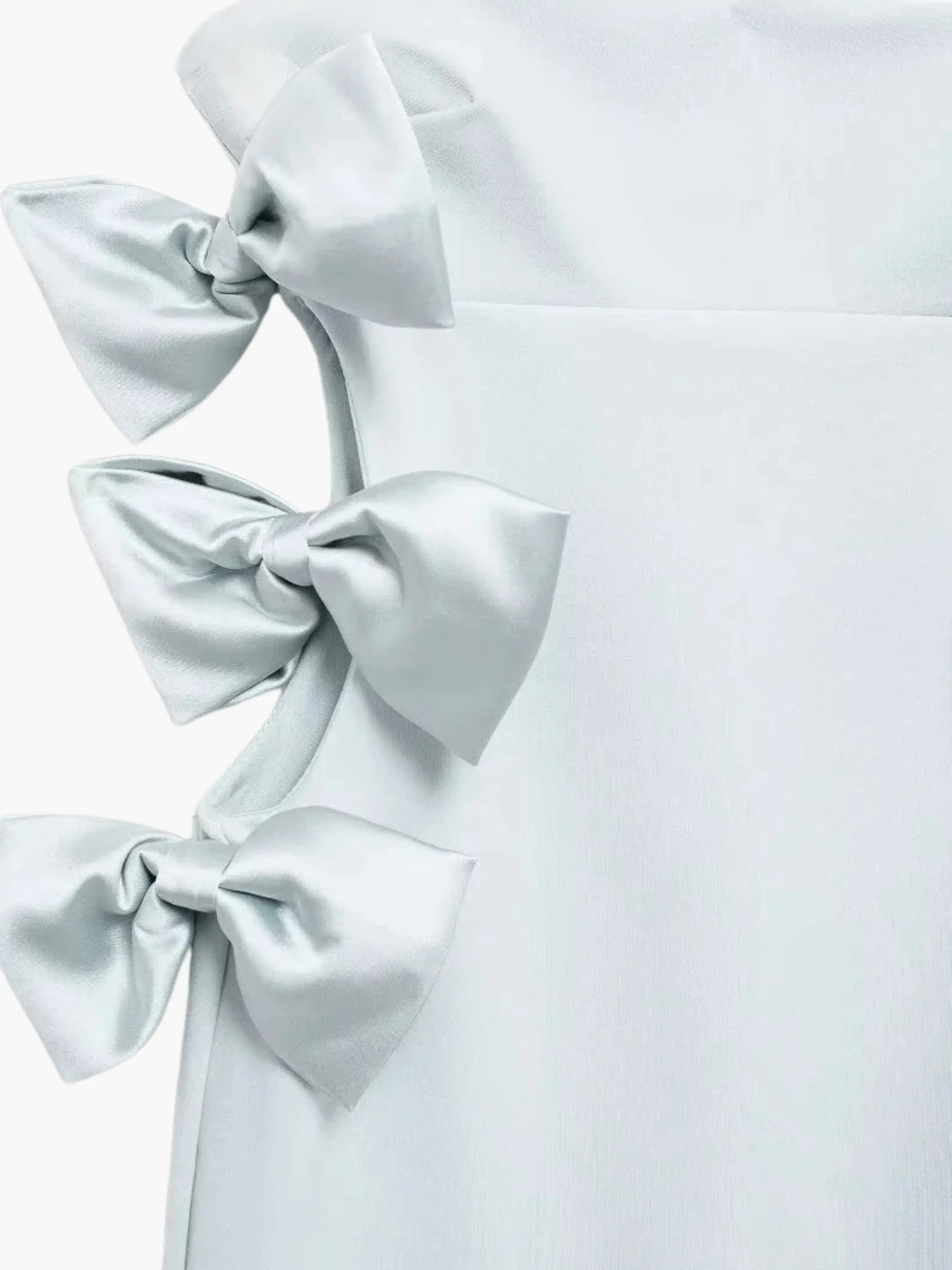 Chic Light Blue Maxi Dress with Side Bow Details