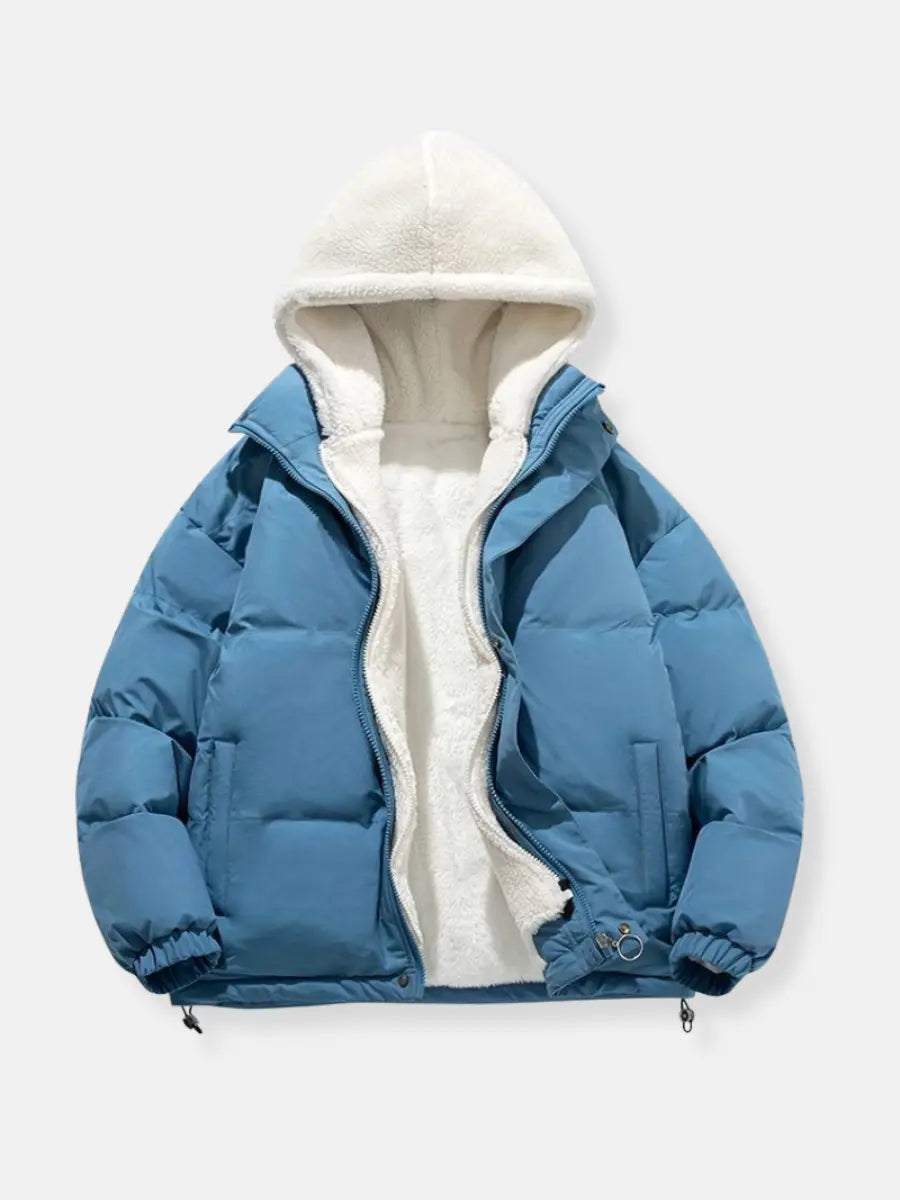 Women’s Hooded Puffer Jacket – Warm Winter Coat with Zip & Pockets