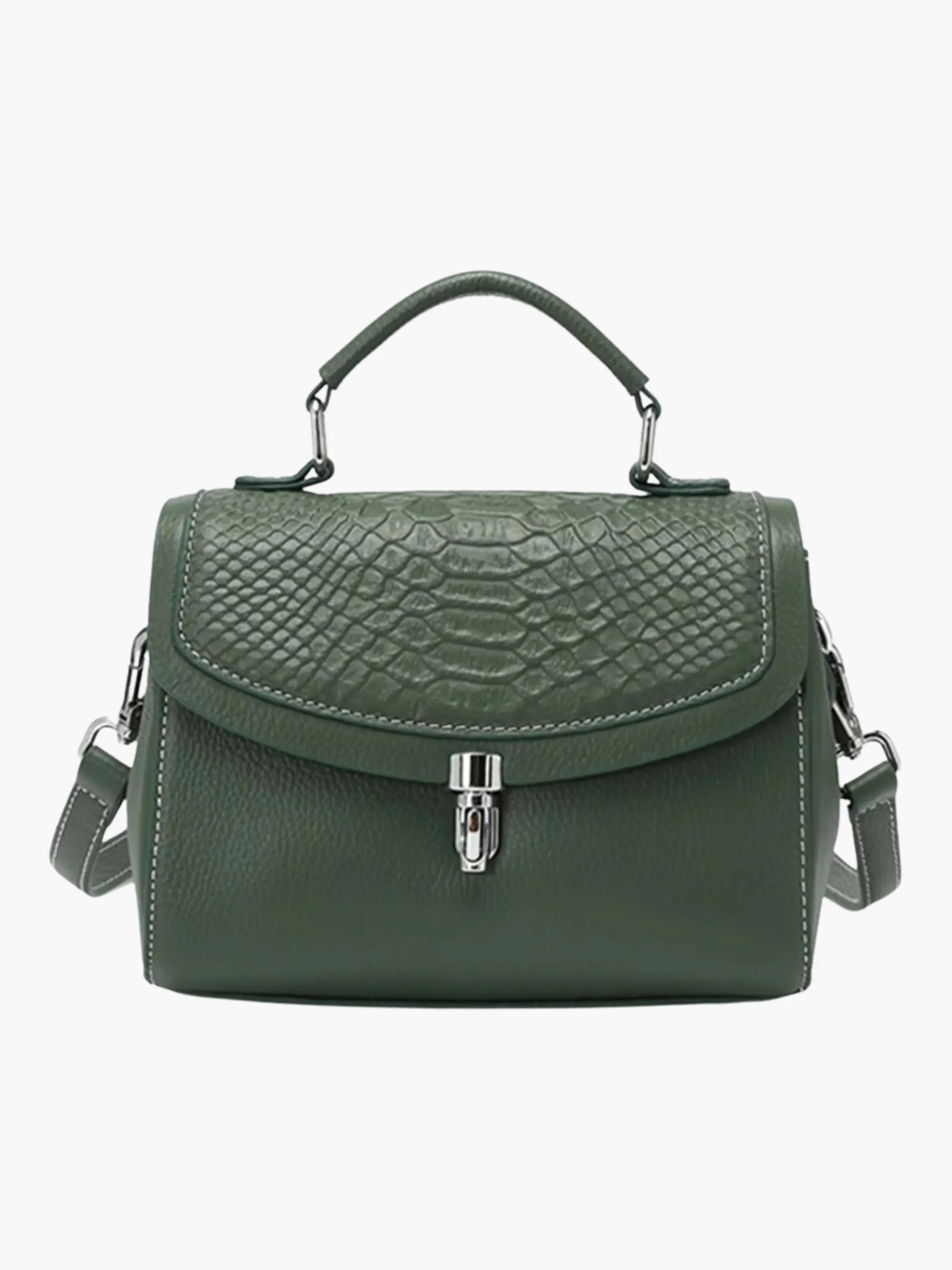 Crocodile Texture Flap Handbag – for Stylish Women