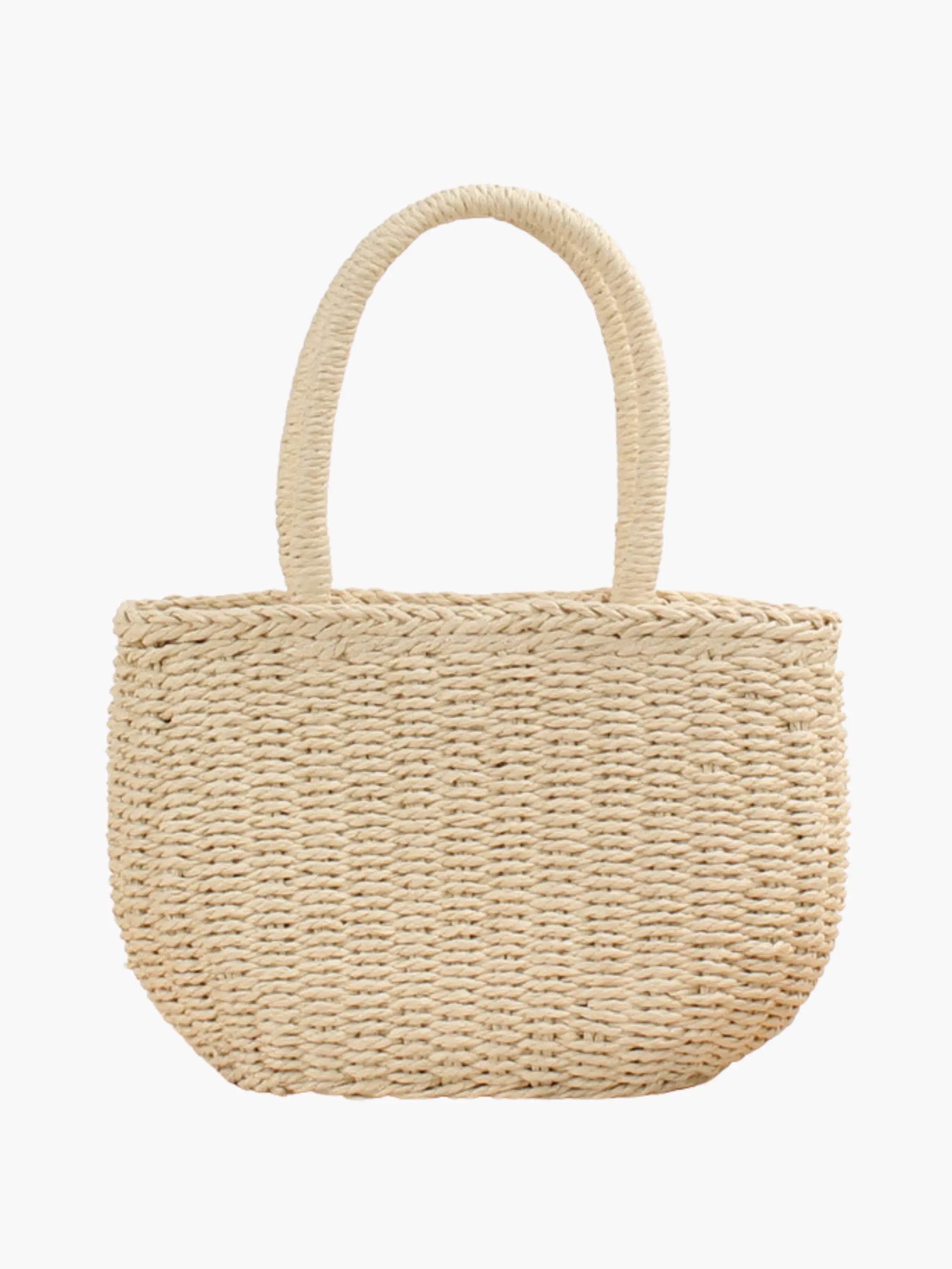 Woven Handbag with Decorative Bow