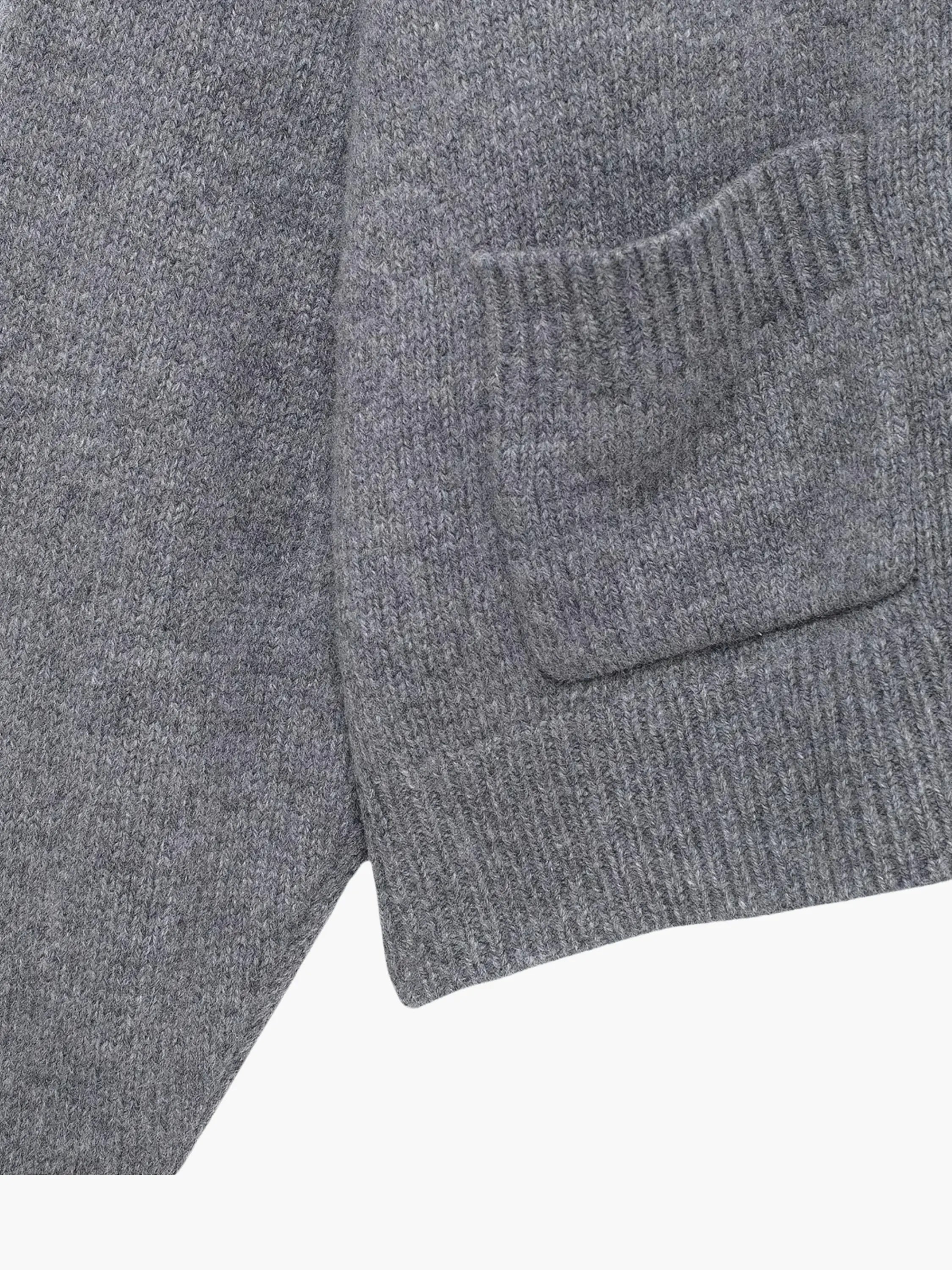 V-Neck Knit Cardigan with Gold Buttons