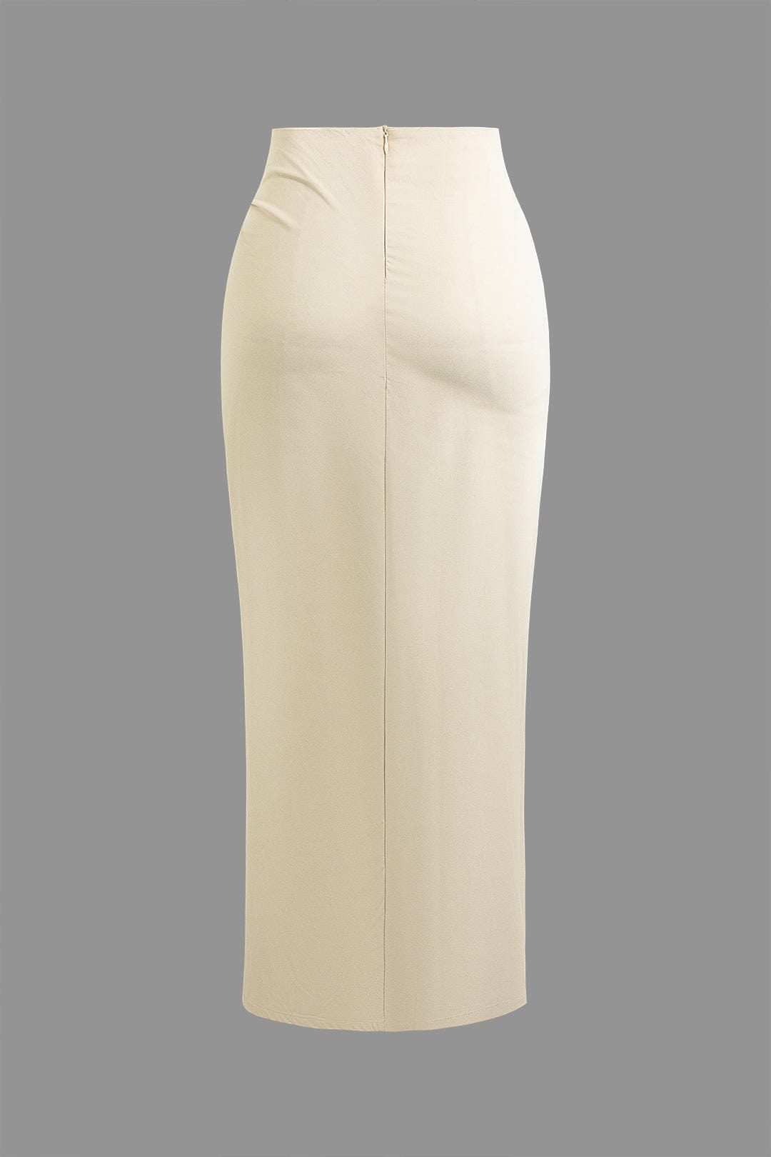 Fridoline | Elegant Midi Skirt with Wrap Design, Draping and High Slit