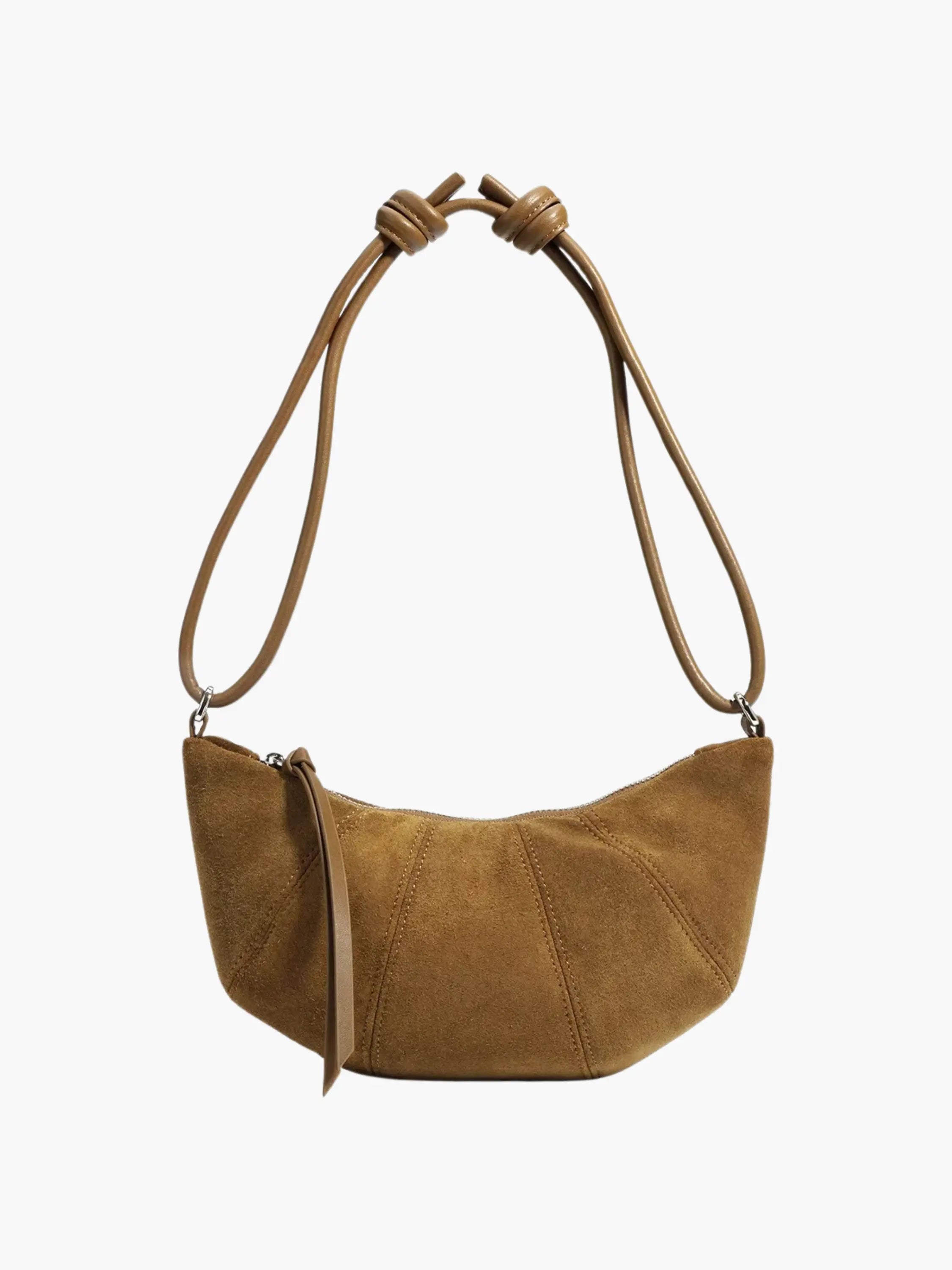 Suede Crossbody Bag with Adjustable Strap
