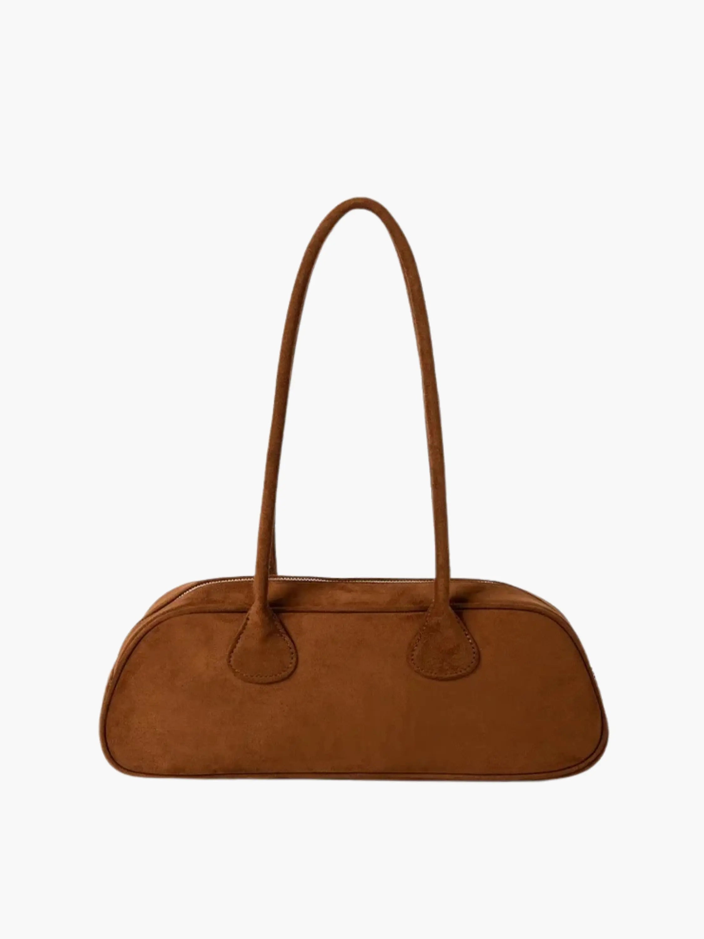 Black Suede-Like Shoulder Bag