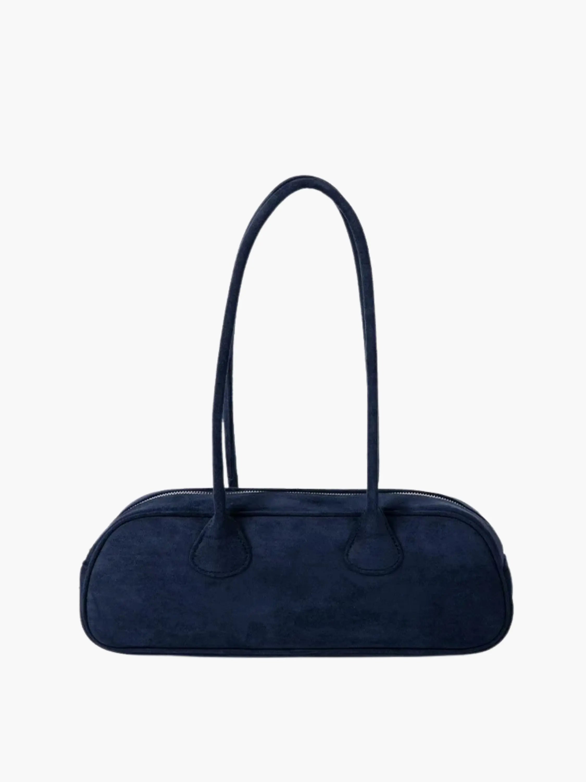 Black Suede-Like Shoulder Bag