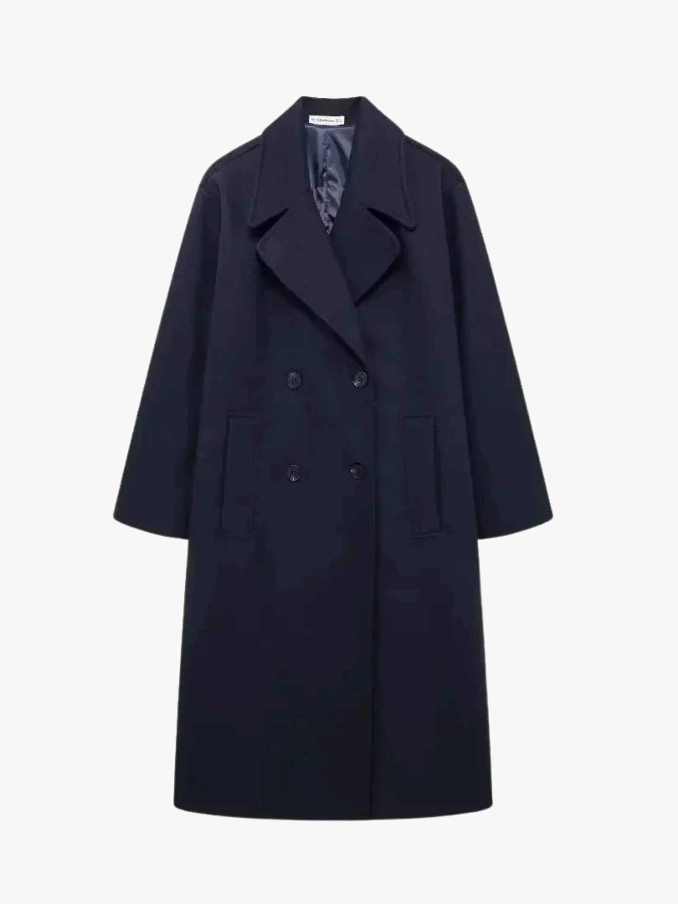 Oversized Double-Breasted Coat - Cozy and Chic