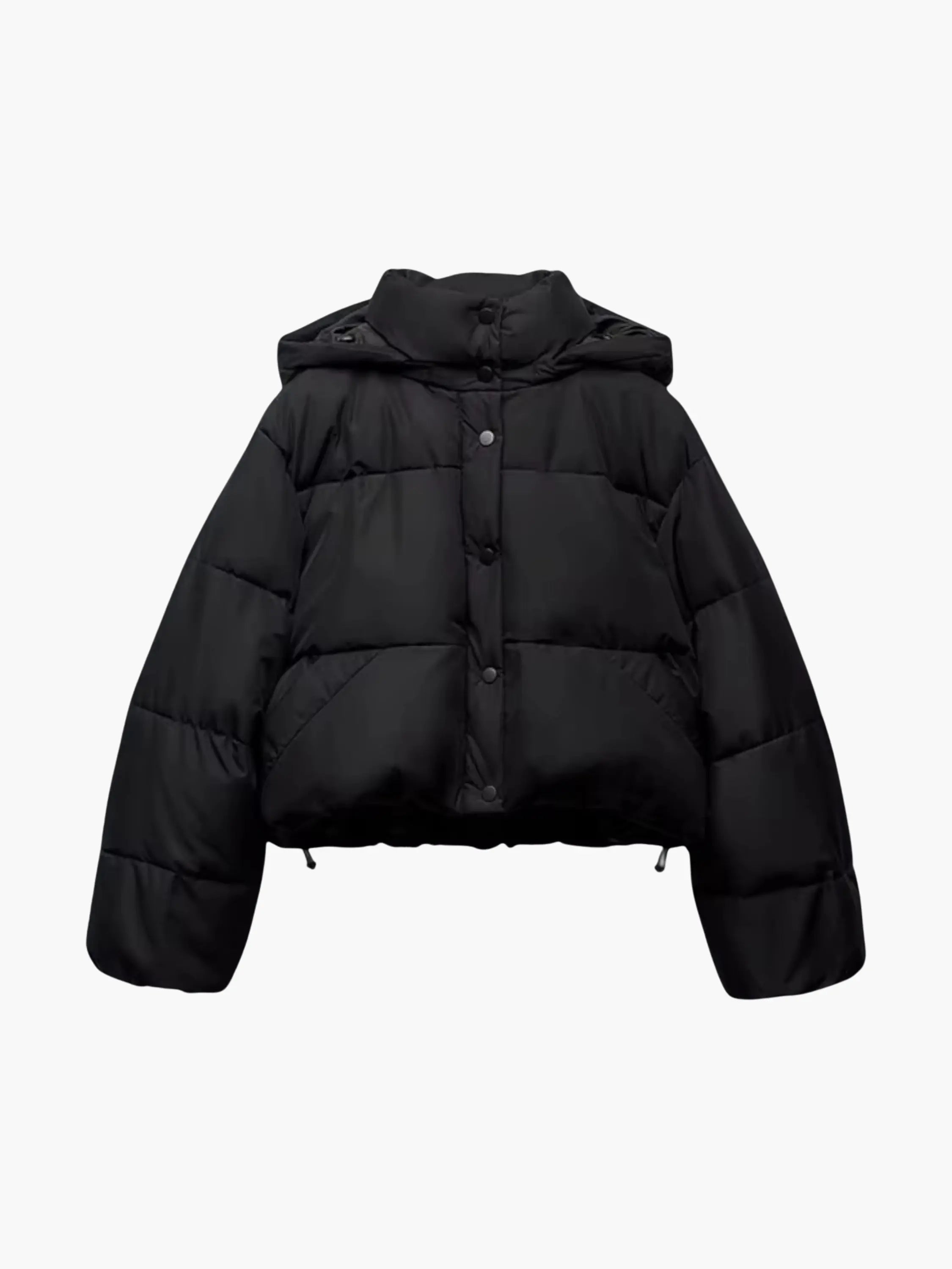 Cropped Hooded Puffer Jacket
