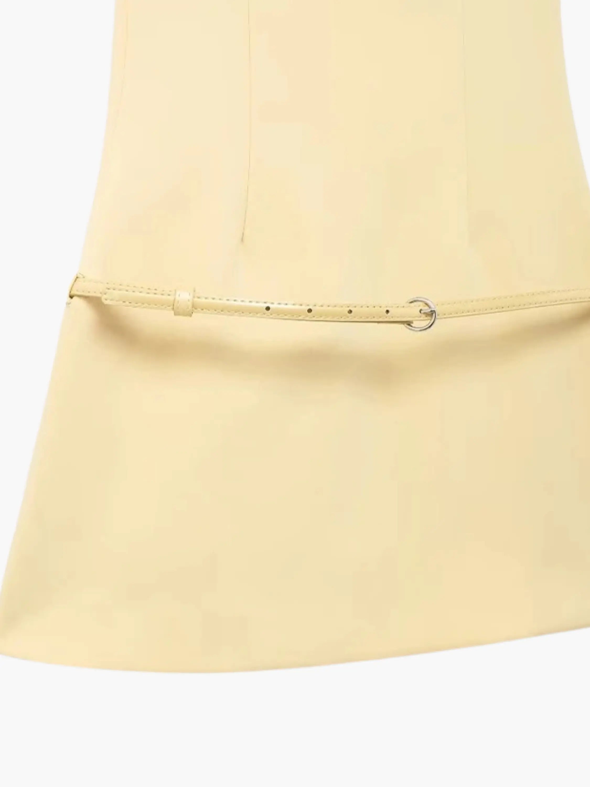 Belted Sleeveless Mini Dress - Sleek and Modern