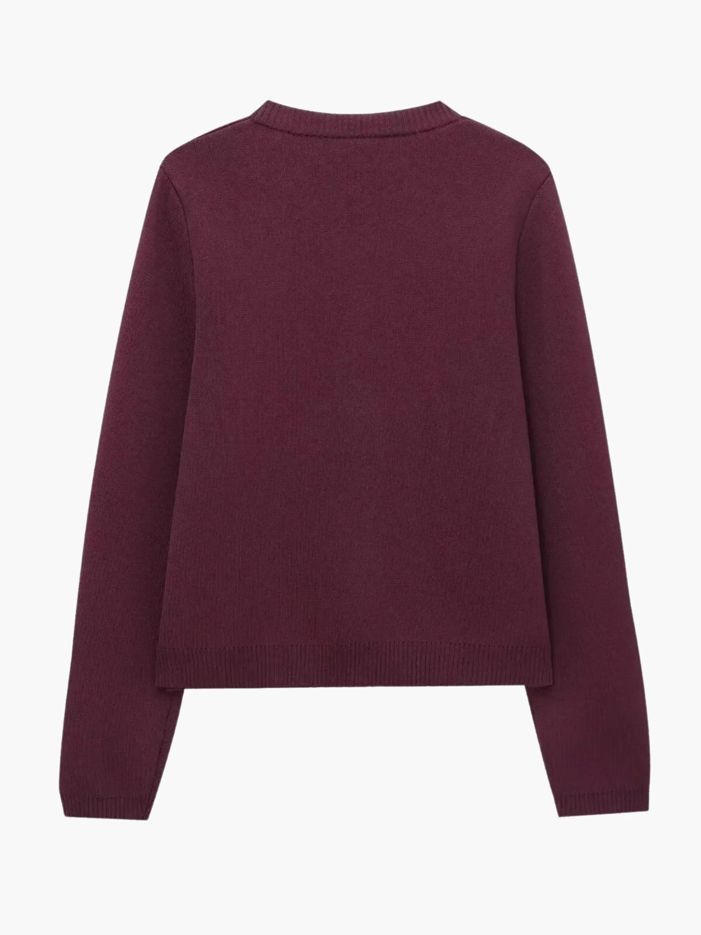 Button-Up Knit Cardigan with Decorative Pockets