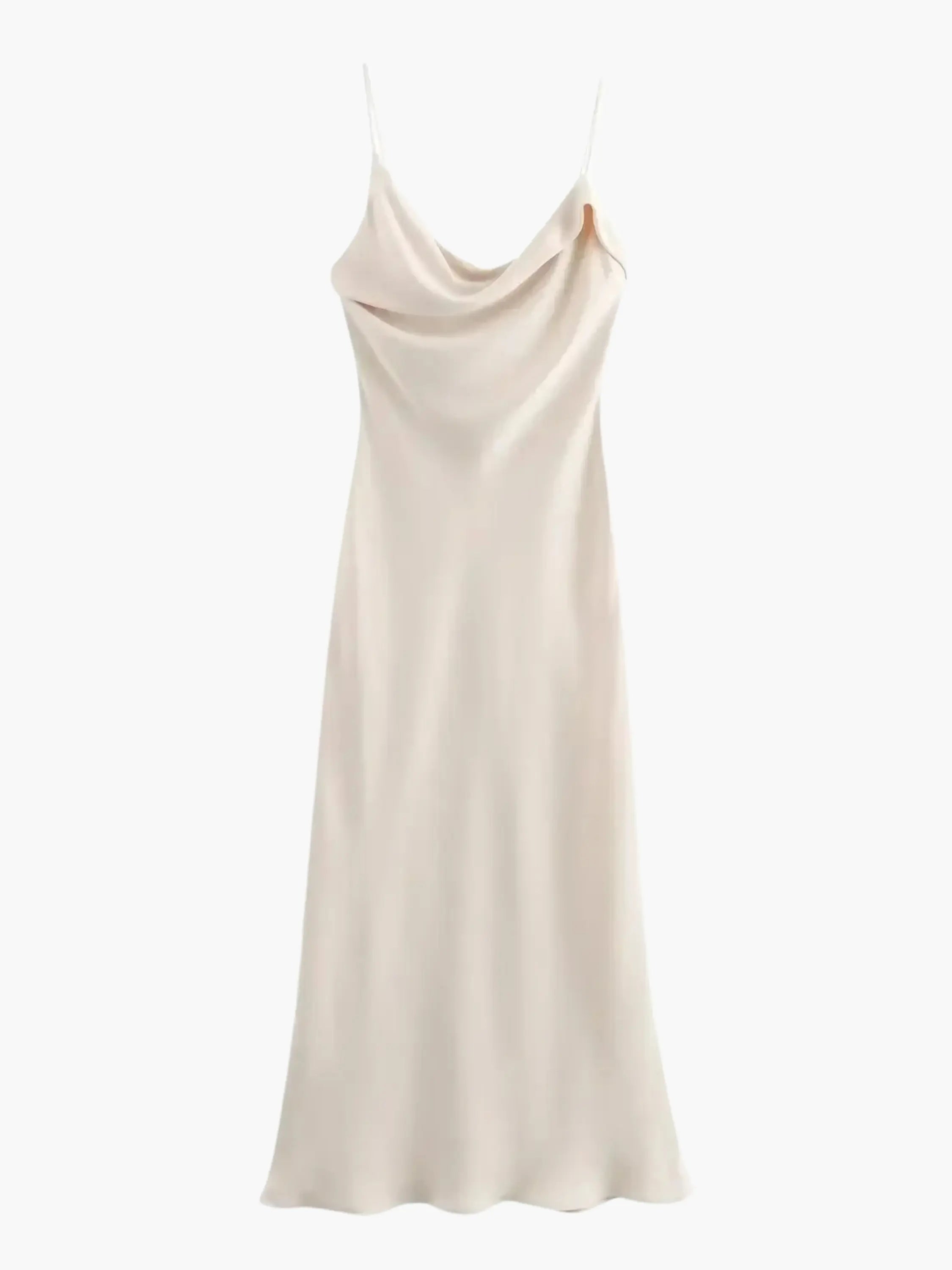 Elegant Cowl Neck Slip Maxi Dress
