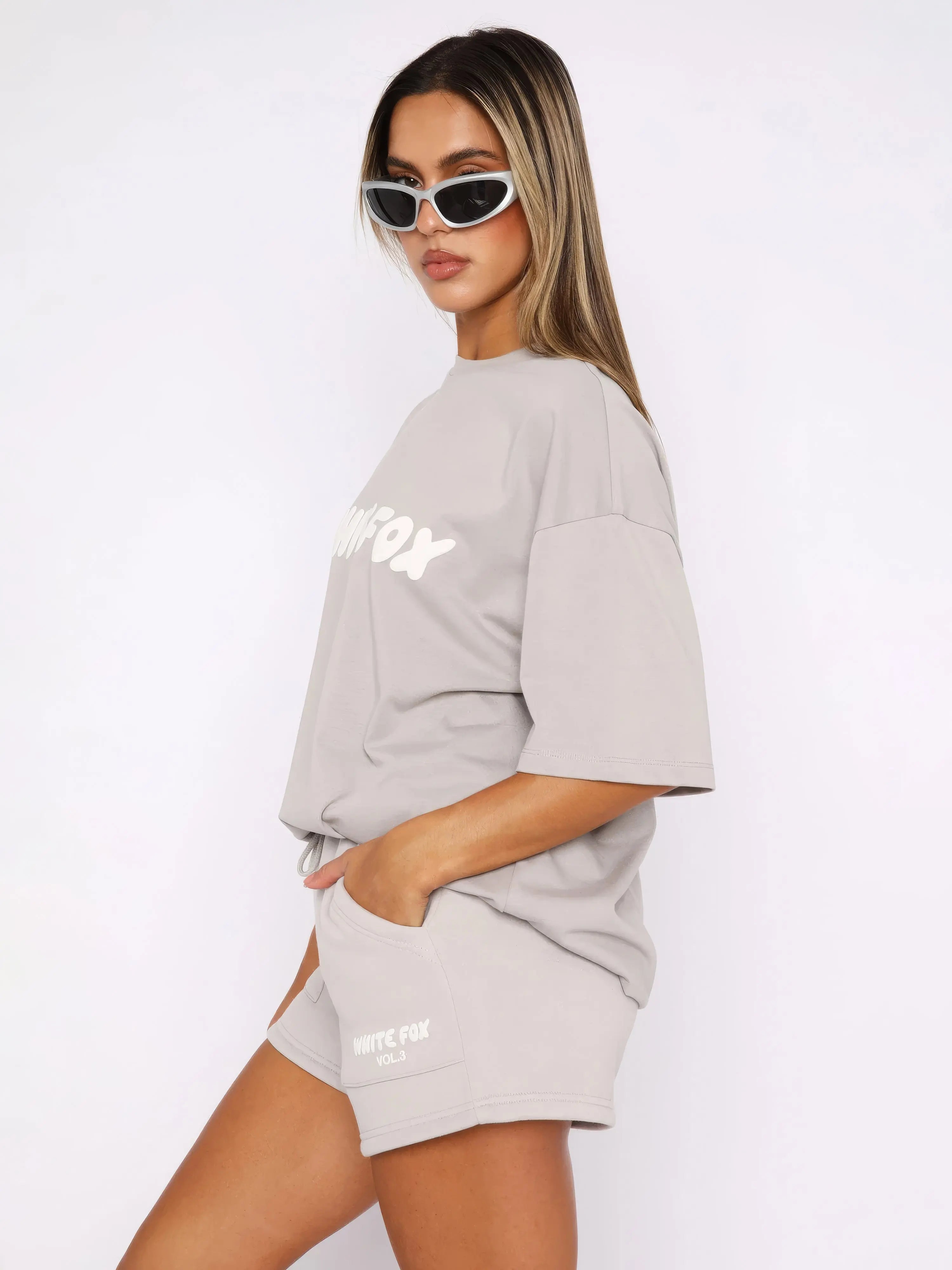 Oversized Graphic Tee and Shorts  matching Set