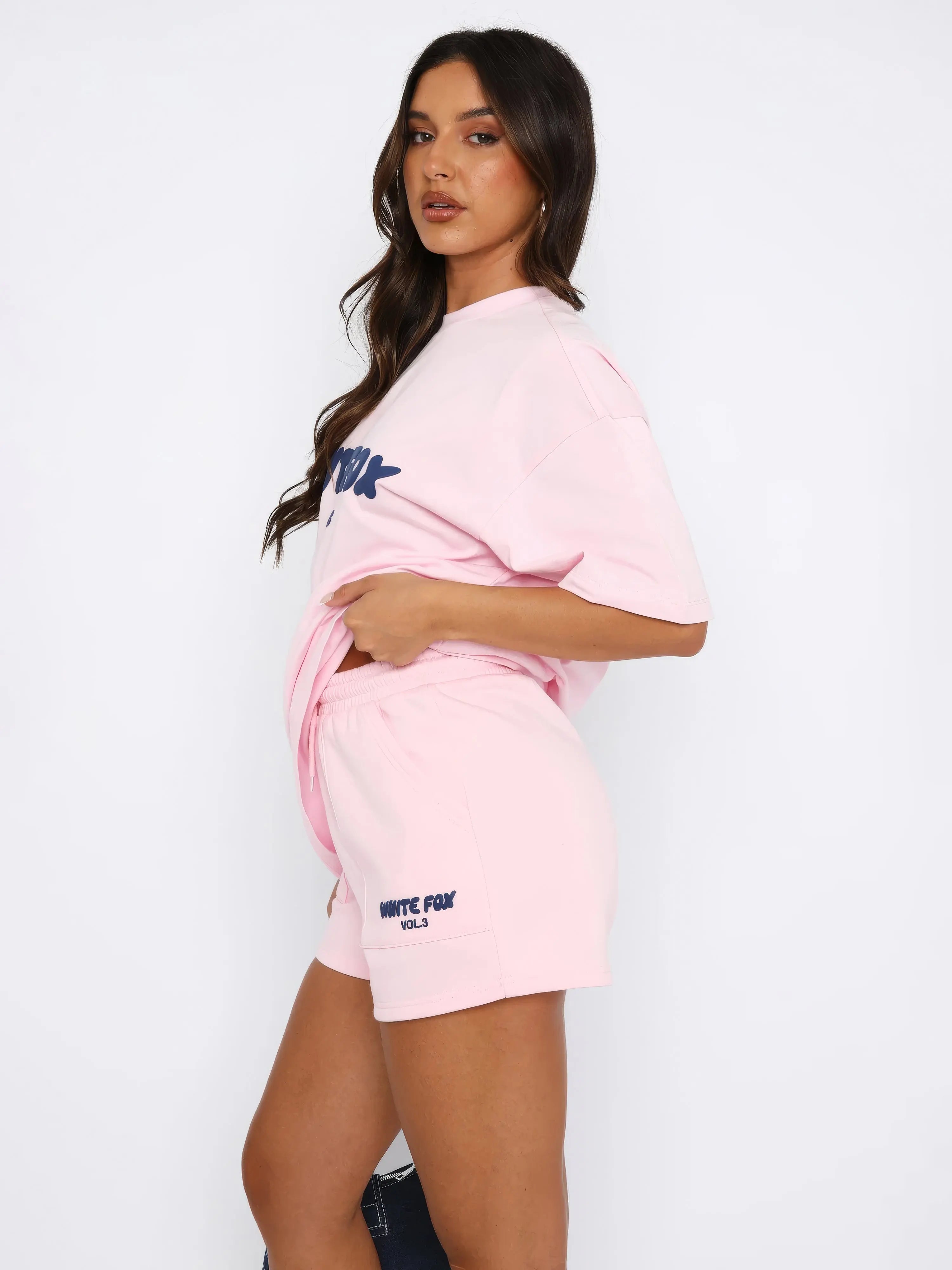 Oversized Graphic Tee and Shorts  matching Set