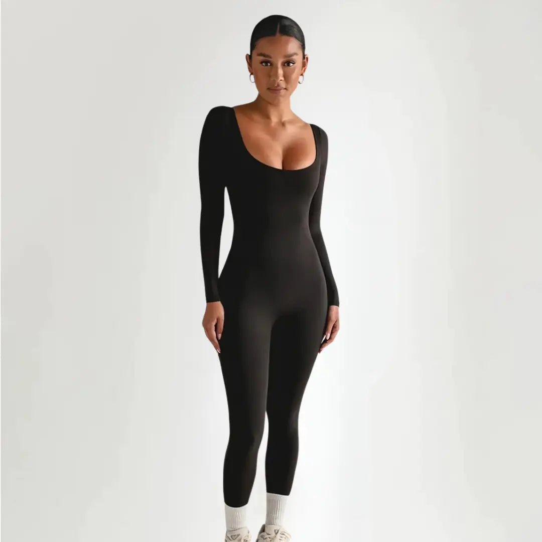 Seamless Long-Sleeve Bodysuit for Effortless Style