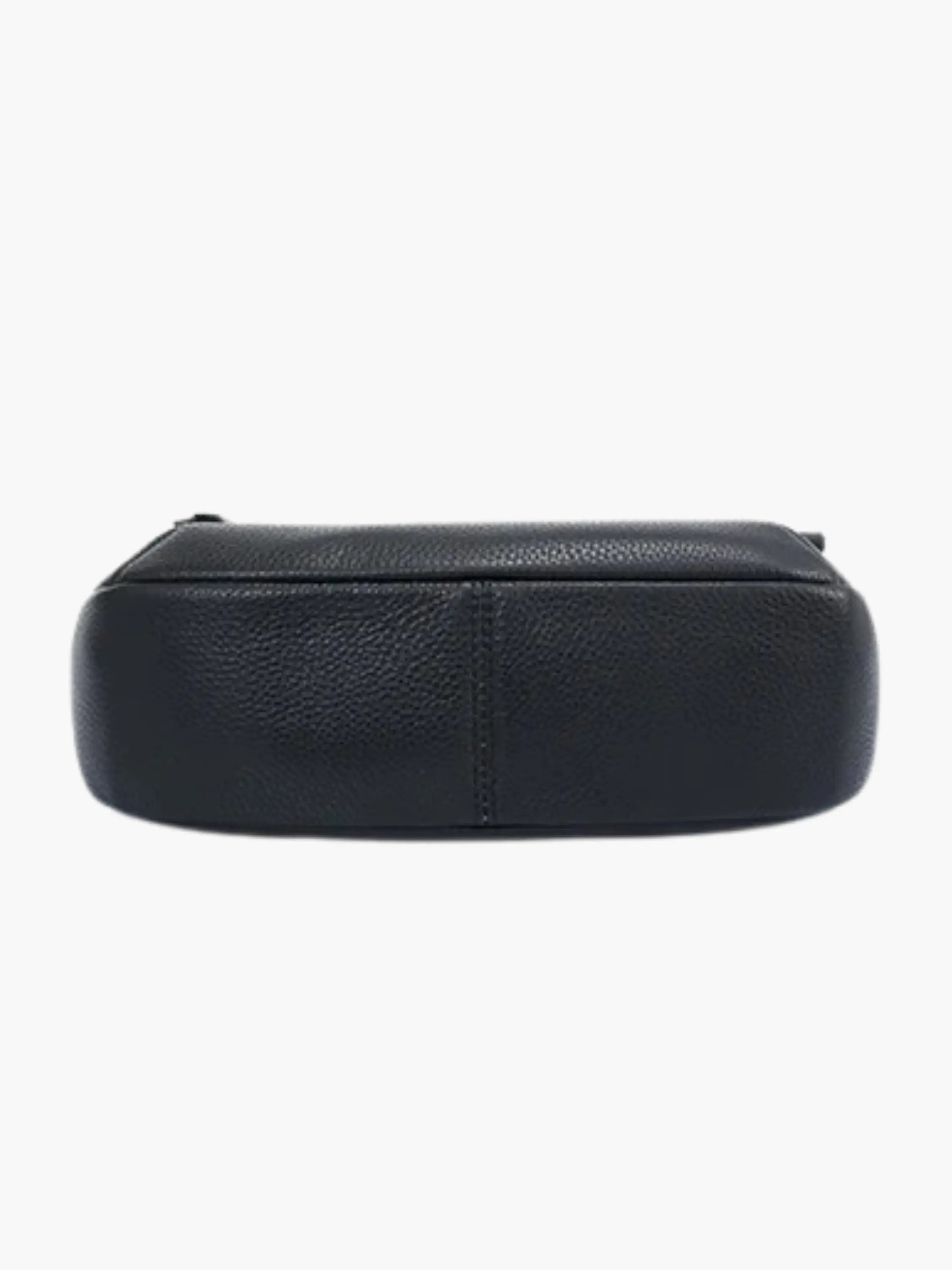 Black Crossbody Bag with Zipper Detail