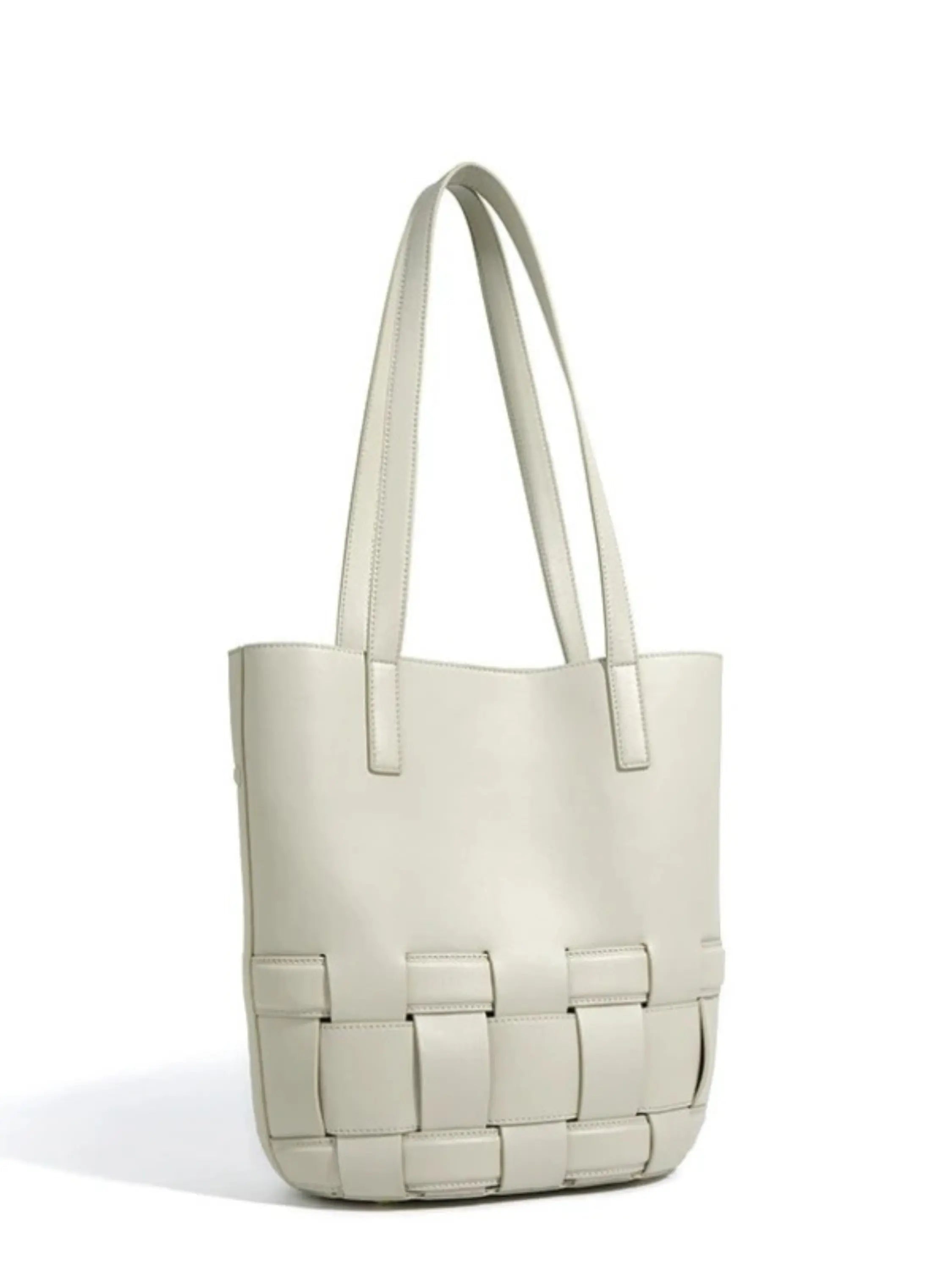 Woven Leather Tote Bag