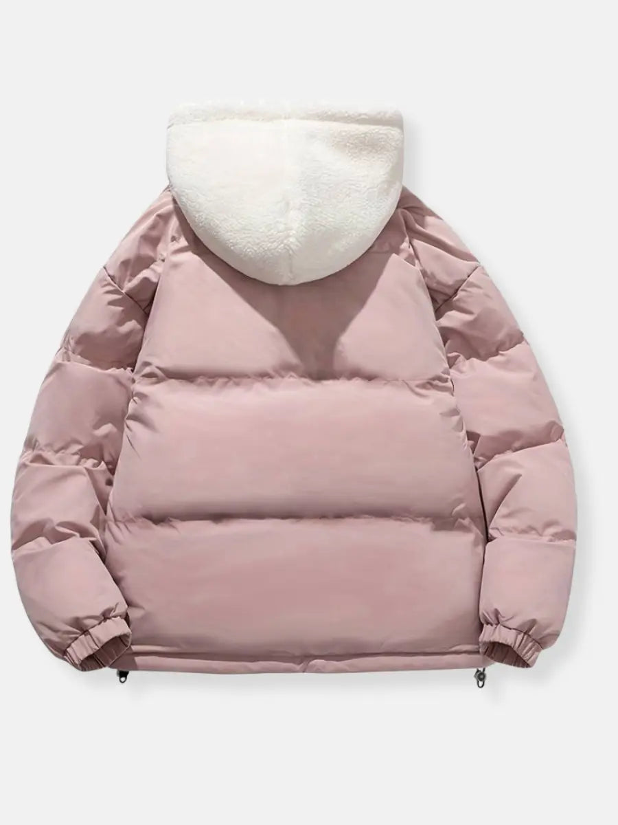 Women’s Hooded Puffer Jacket – Warm Winter Coat with Zip & Pockets