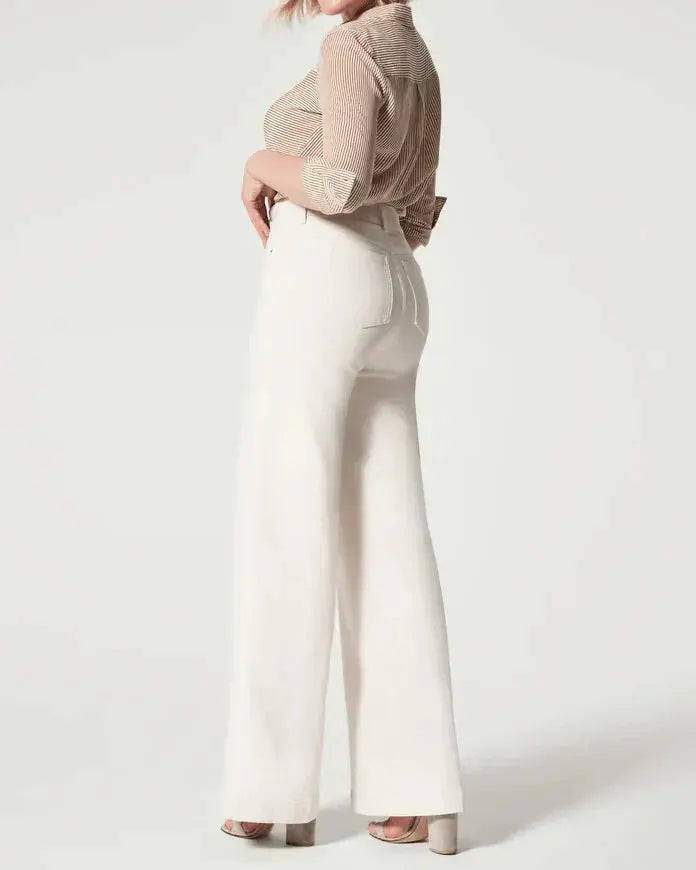 Elegant High-Waist Wide-Leg Denim Jeans