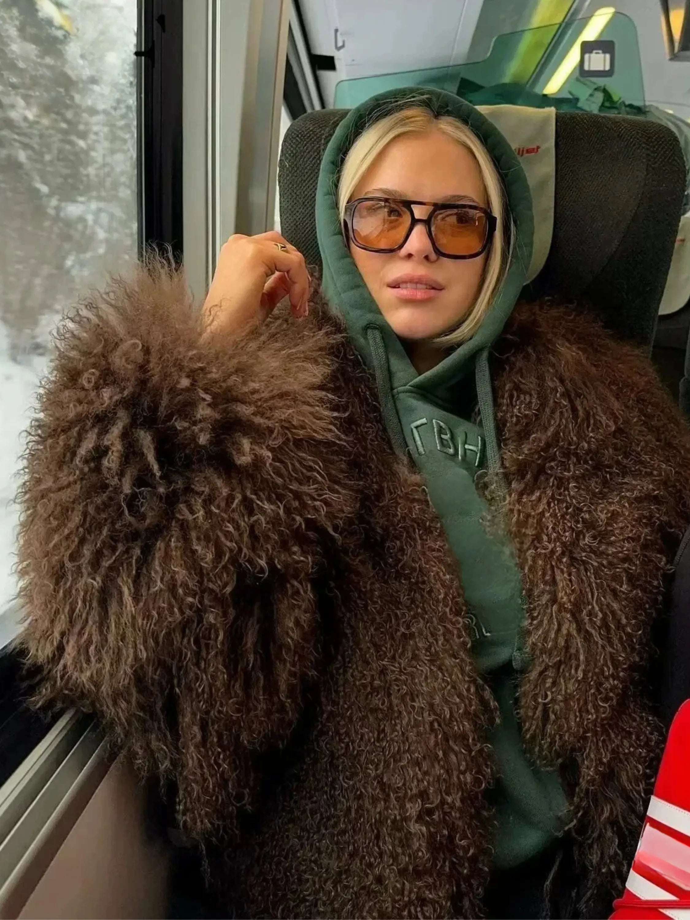 Shaggy Chocolate Brown Faux Fur Jacket