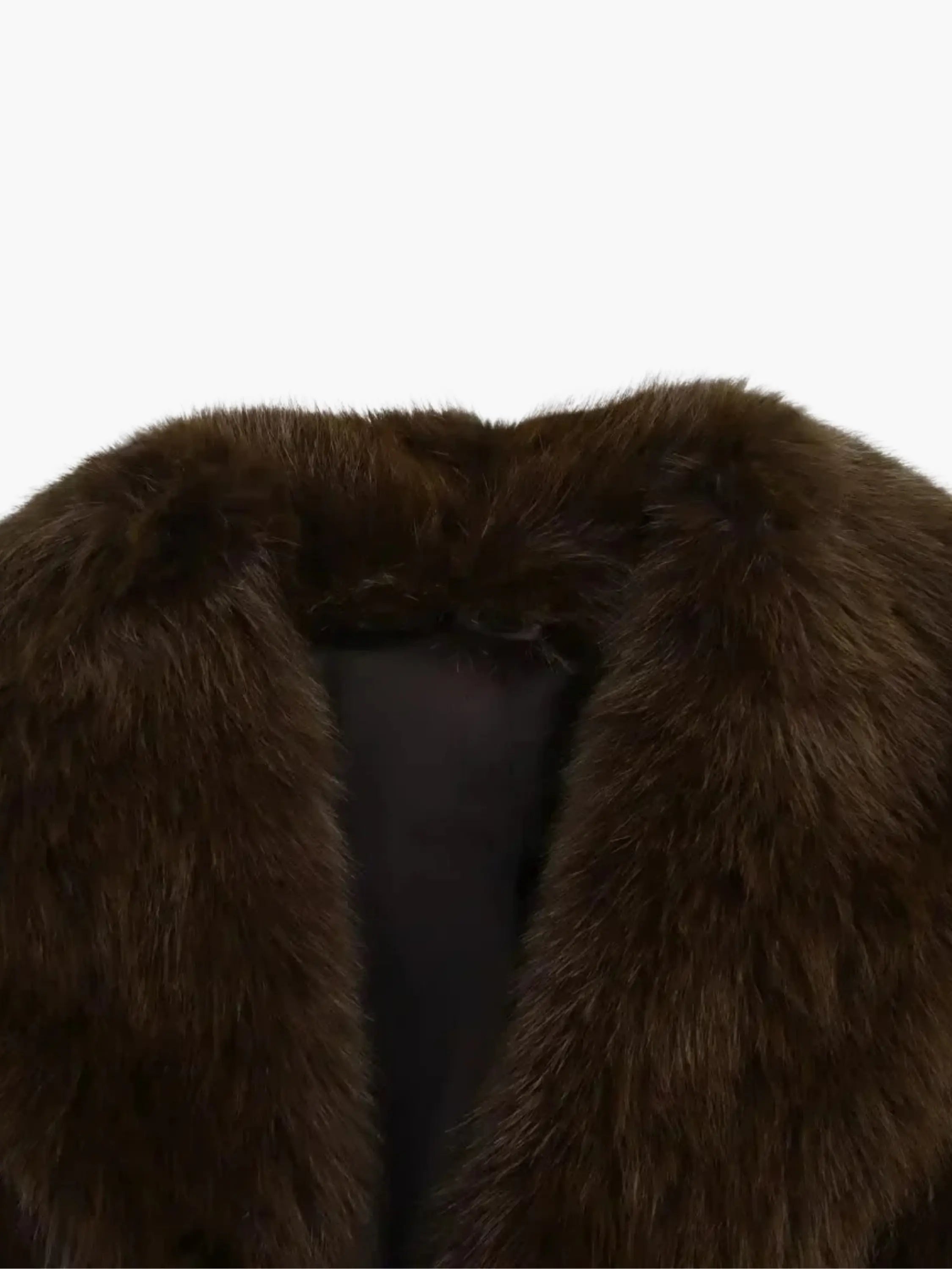 Luxurious Faux Fur Coat with Belted Waist