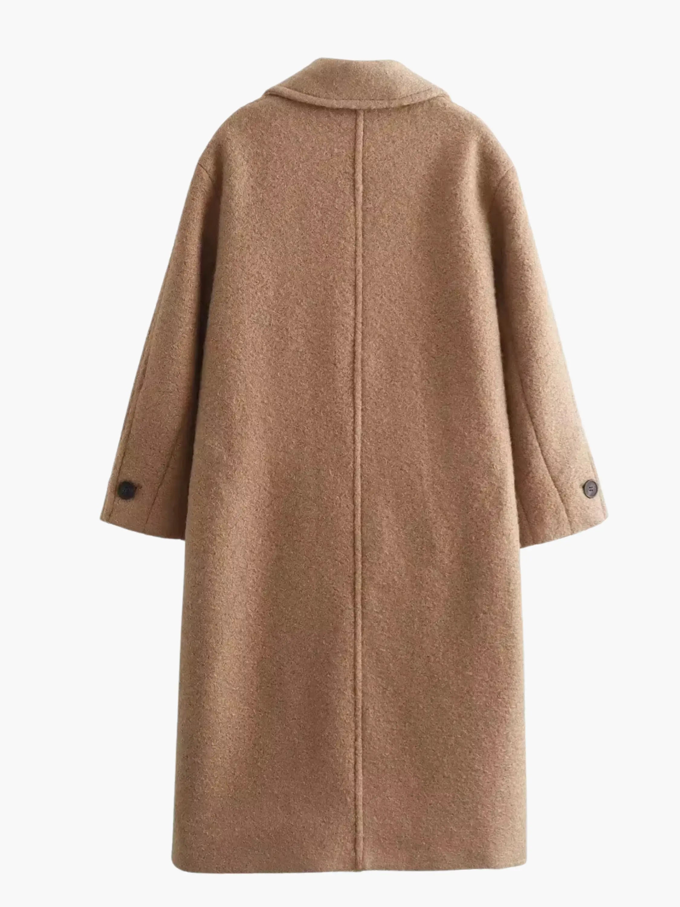 Oversized Camel Wool-Blend Coat