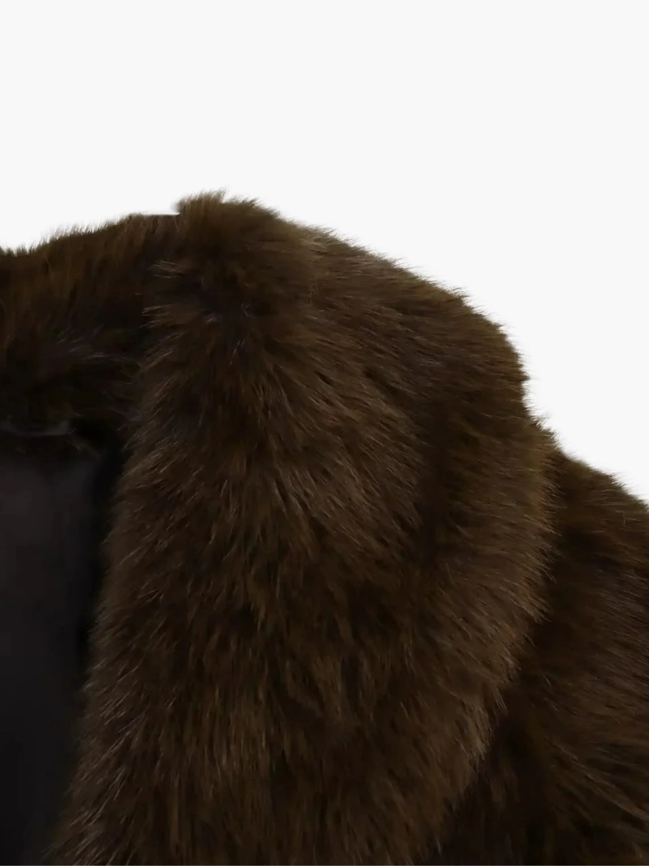 Luxurious Faux Fur Coat with Belted Waist