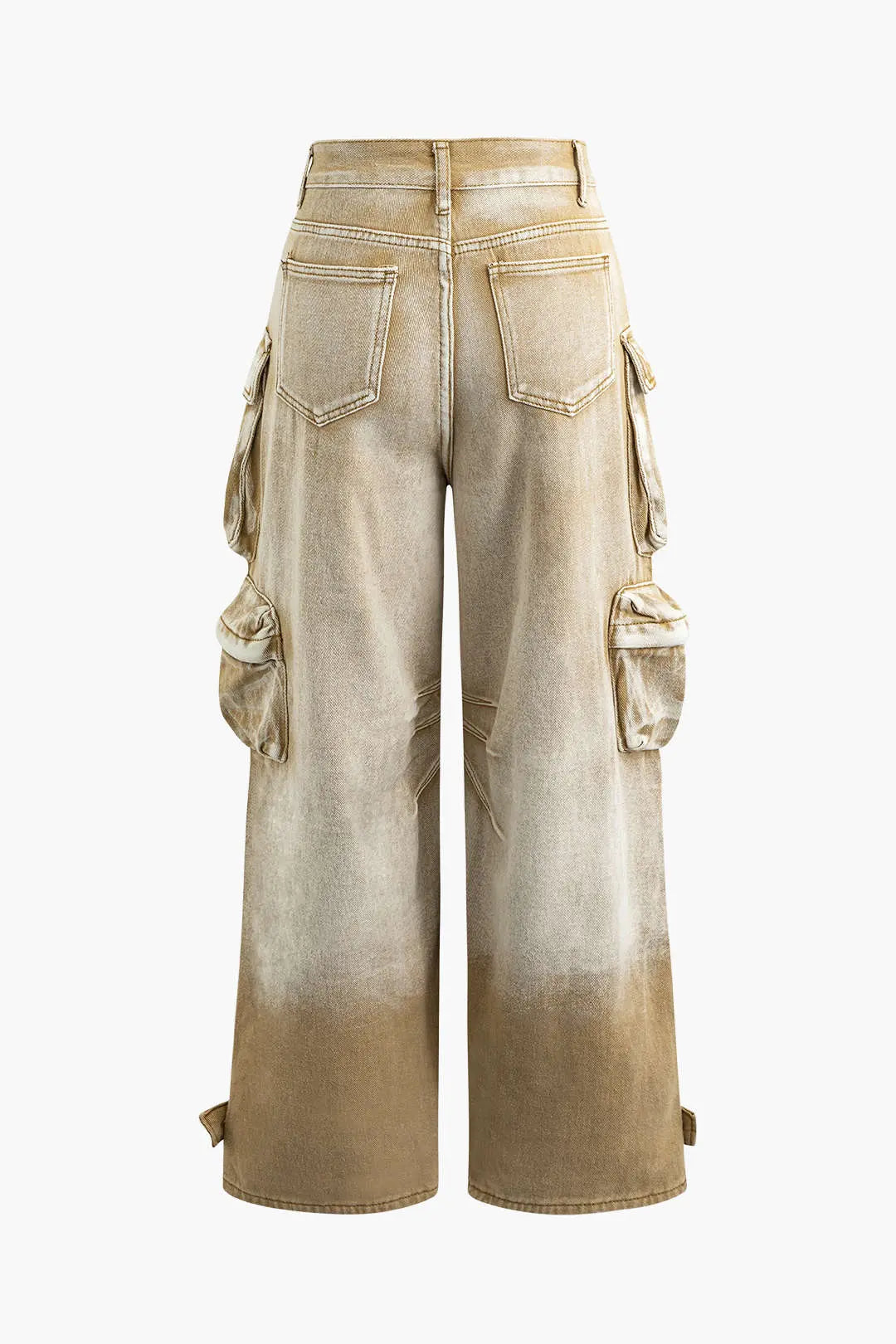 Oversized Cargo Jeans with Multi-Pocket Design