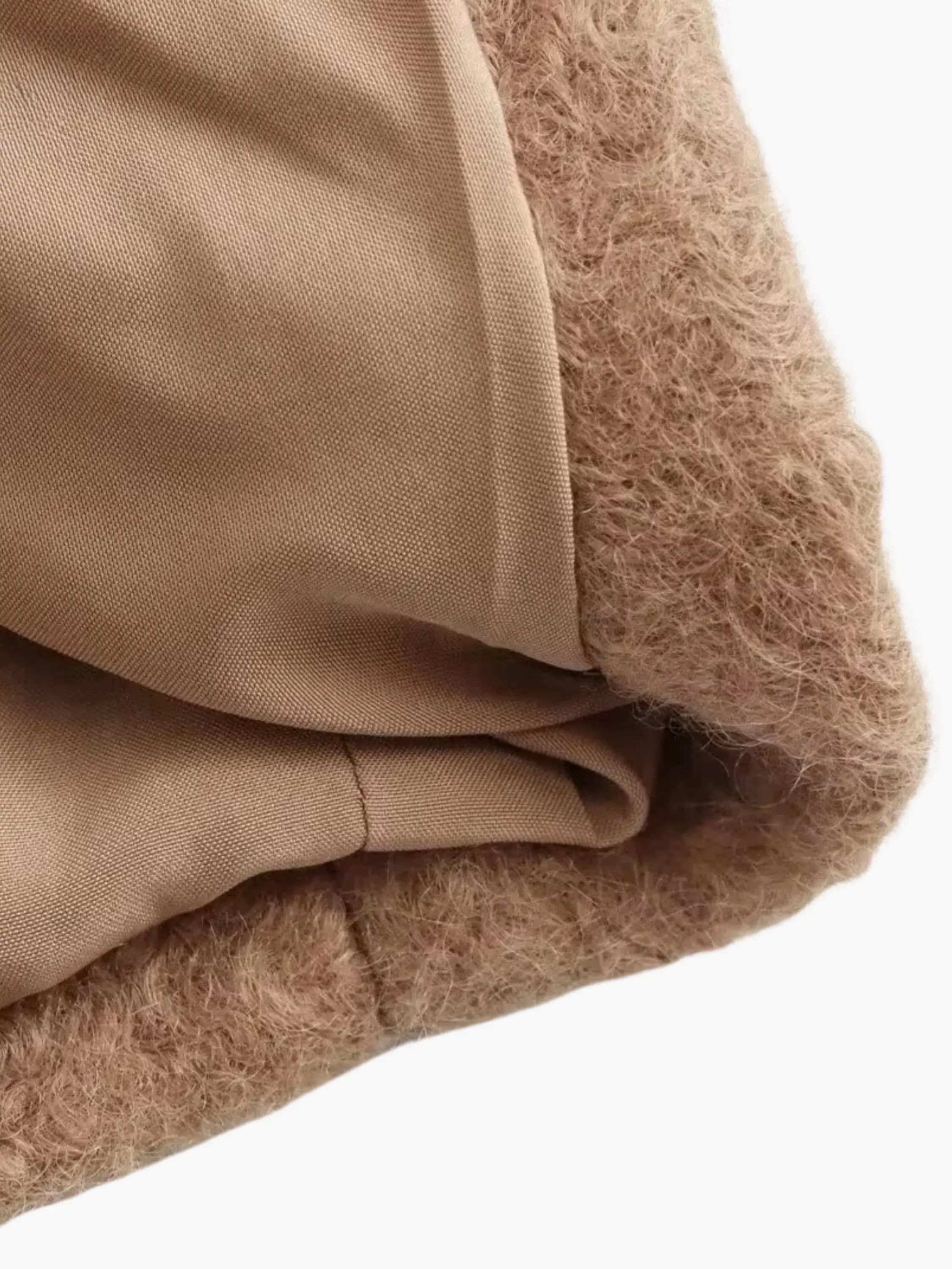 Oversized Camel Wool-Blend Coat