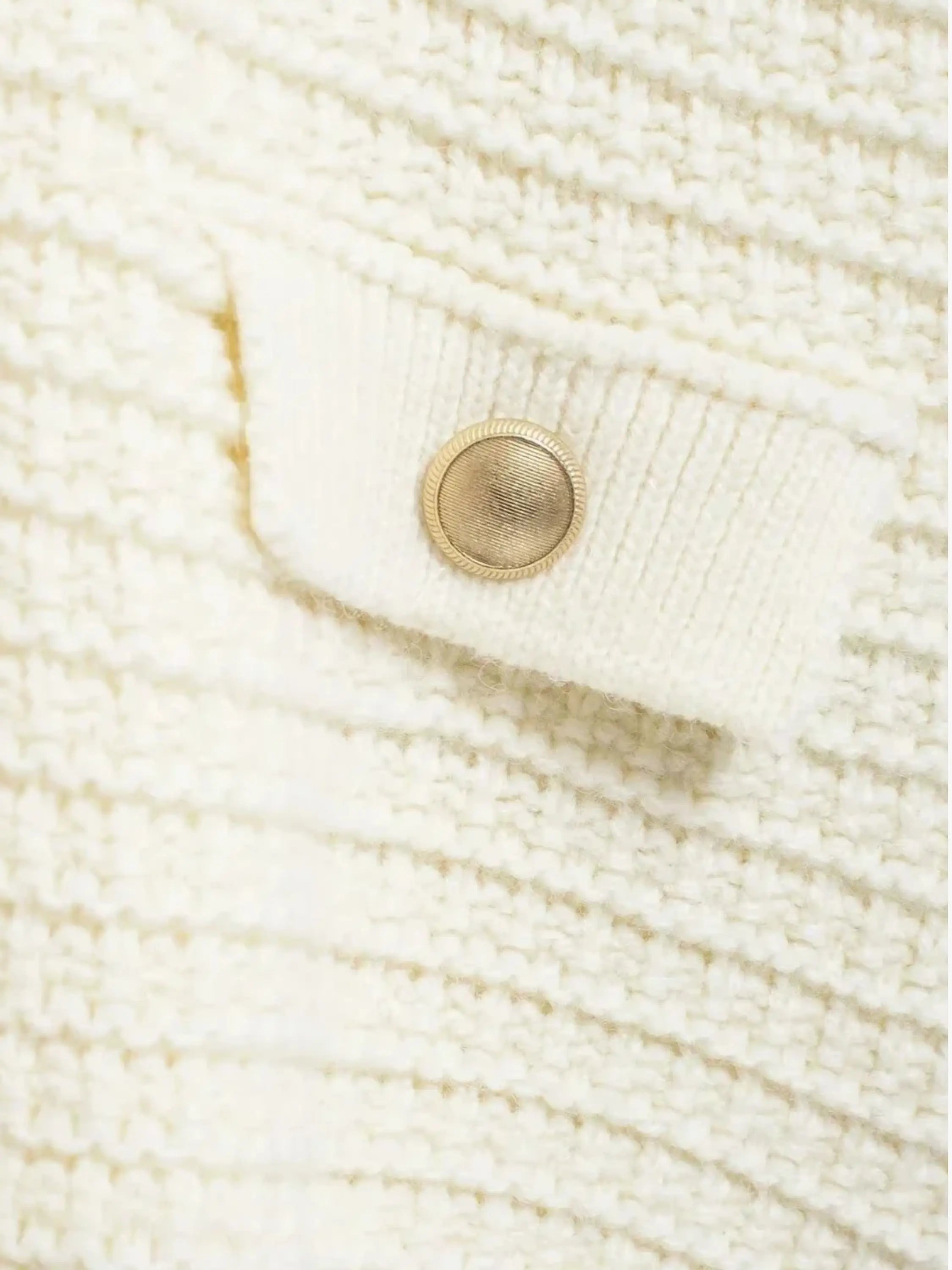 Textured Button-Up Knit Cardigan with Collar