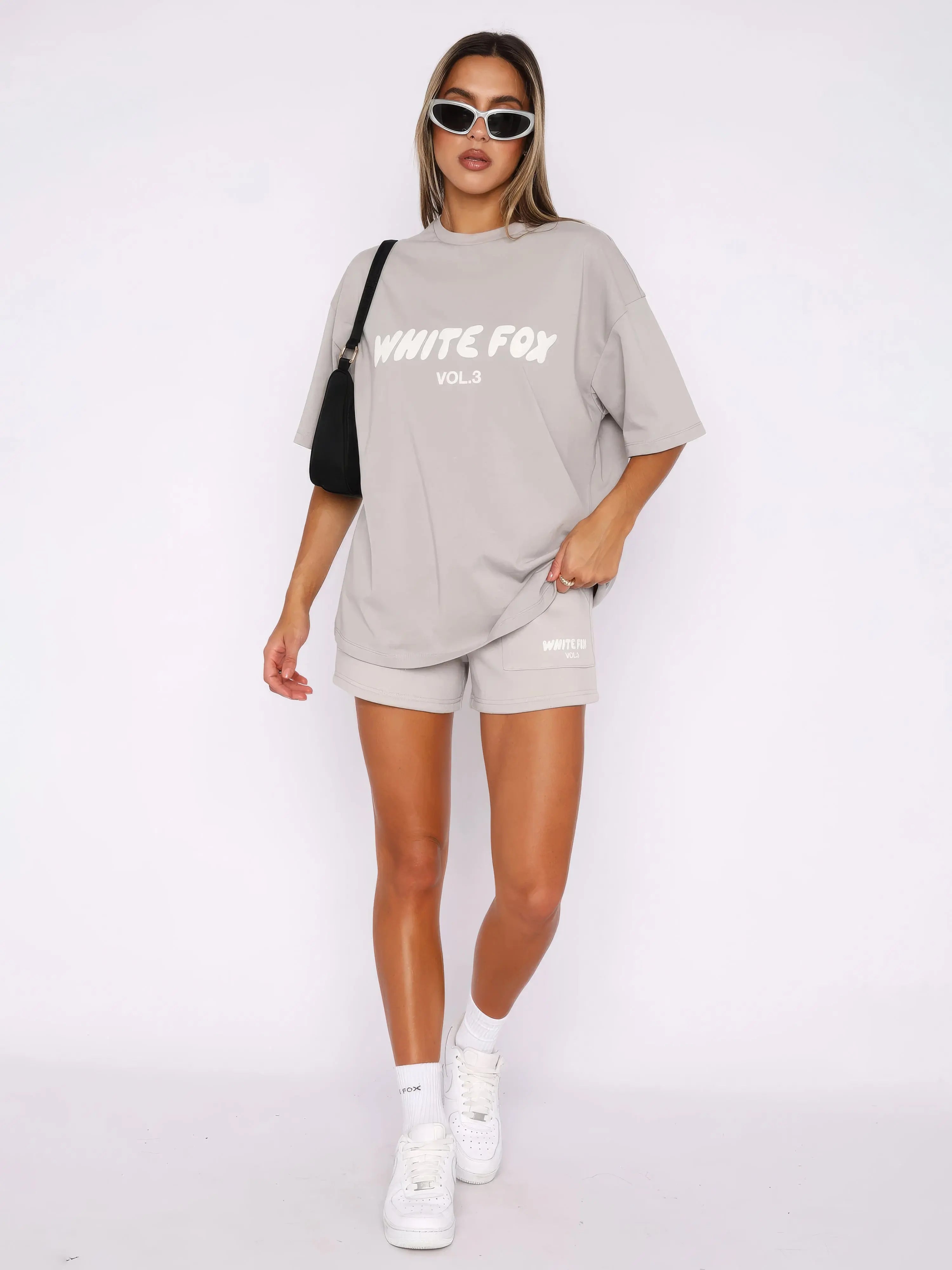 Oversized Graphic Tee and Shorts  matching Set