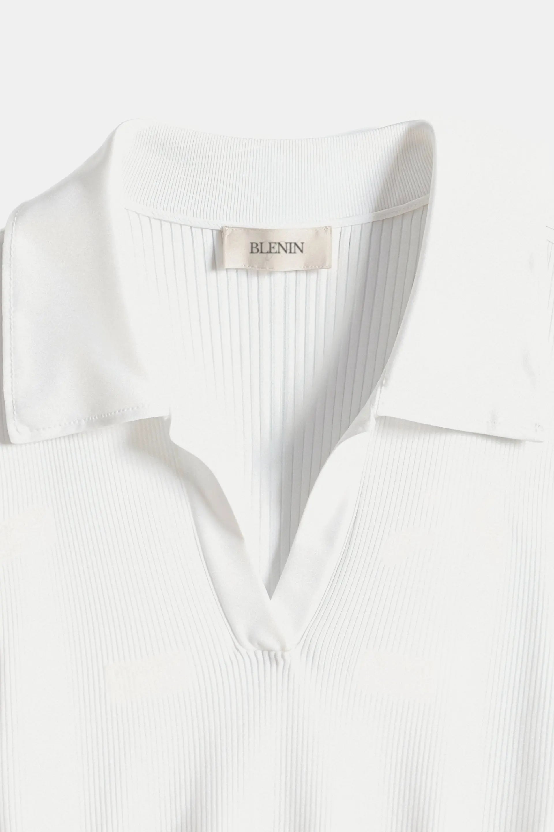 Ribbed Sleeveless Polo Top