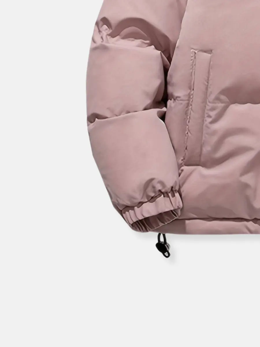 Women’s Hooded Puffer Jacket – Warm Winter Coat with Zip & Pockets