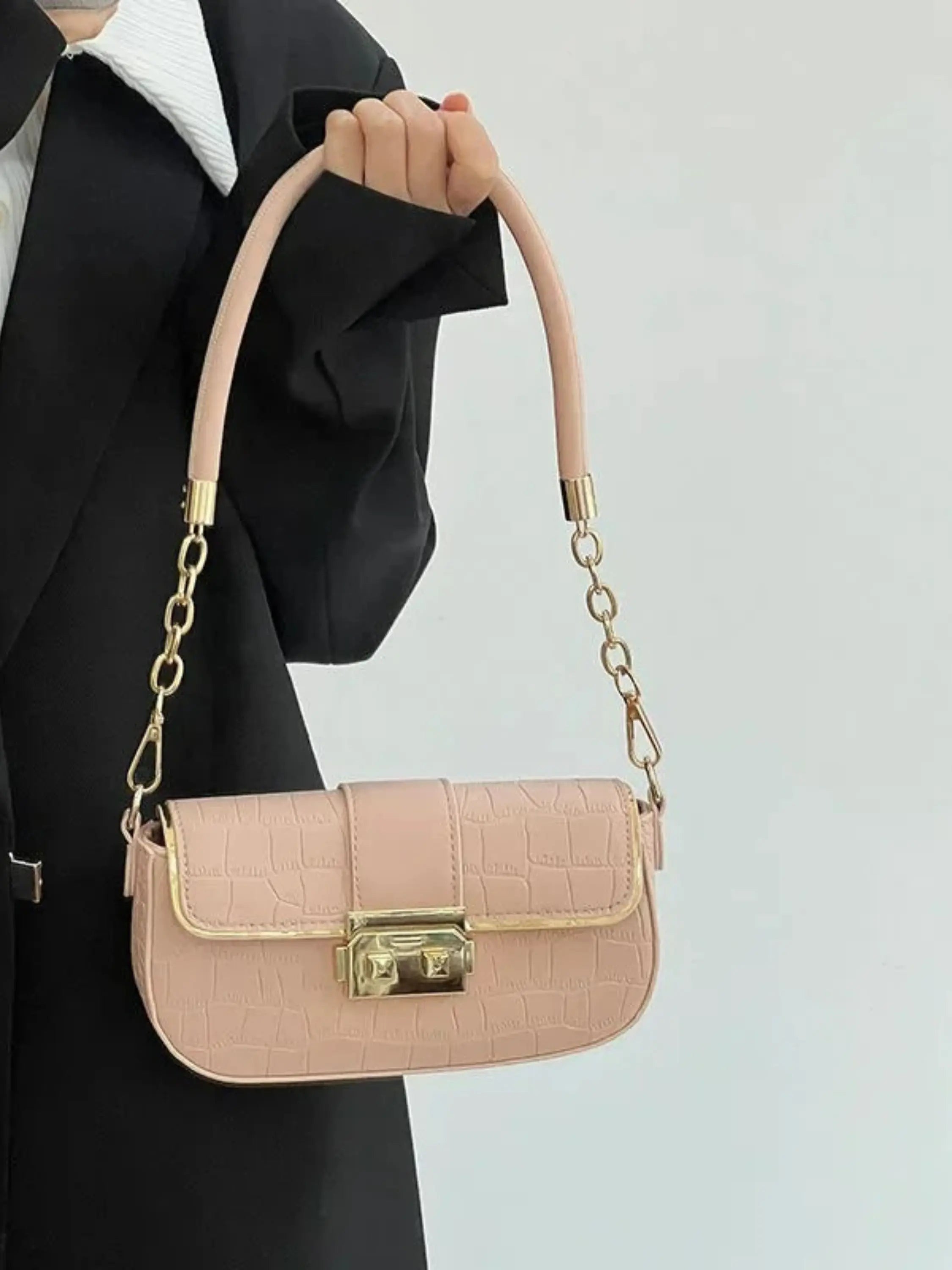 Chic Crossbody Bag in Crocodile Print for Women