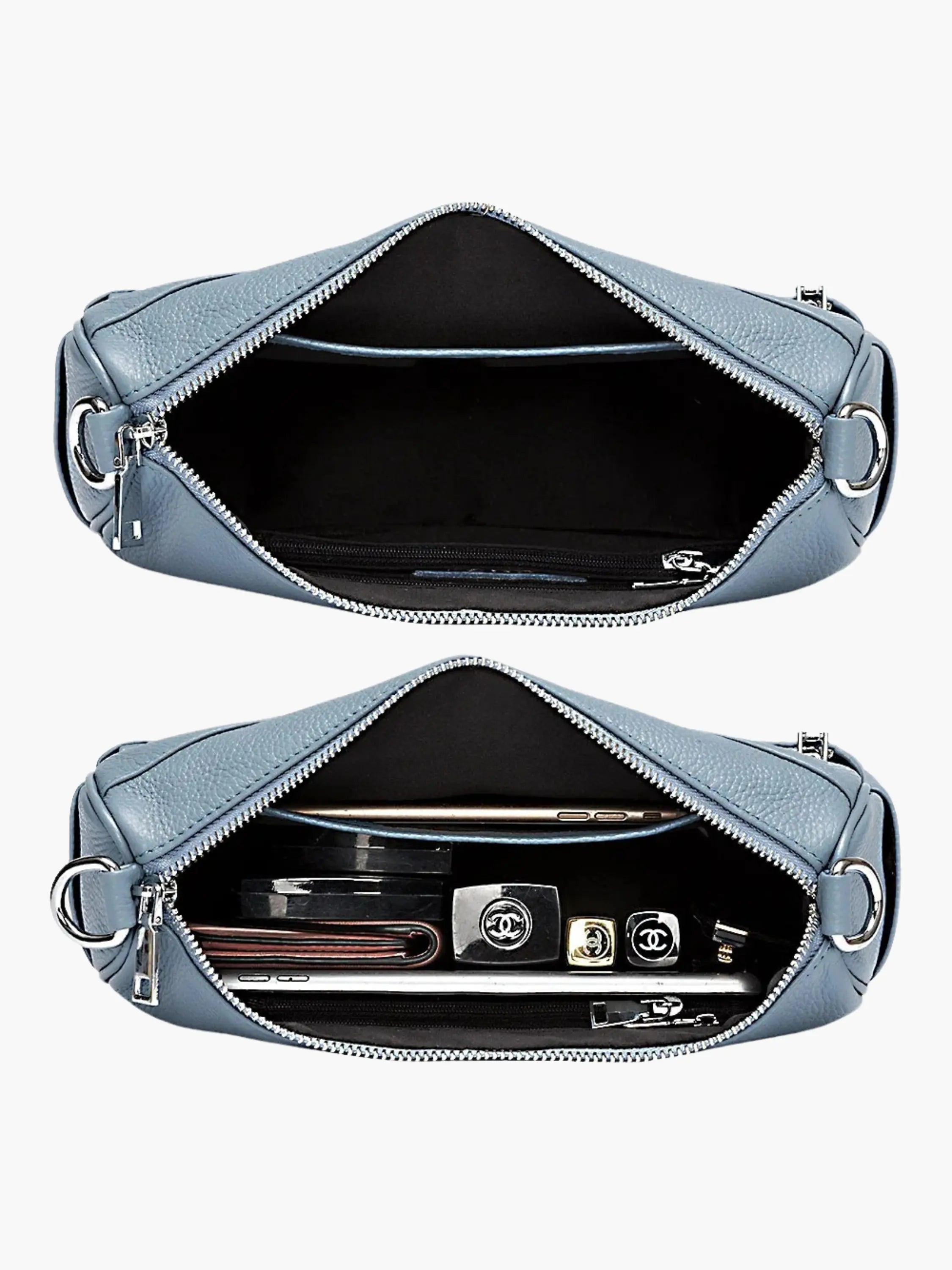 Multi-Zip Shoulder Bag