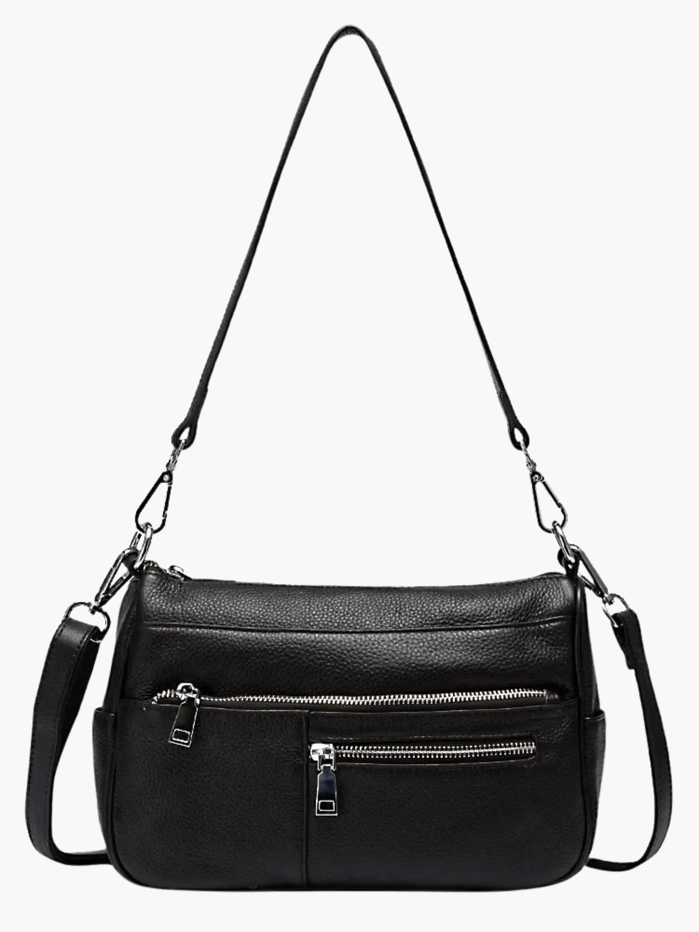 Multi-Zip Shoulder Bag