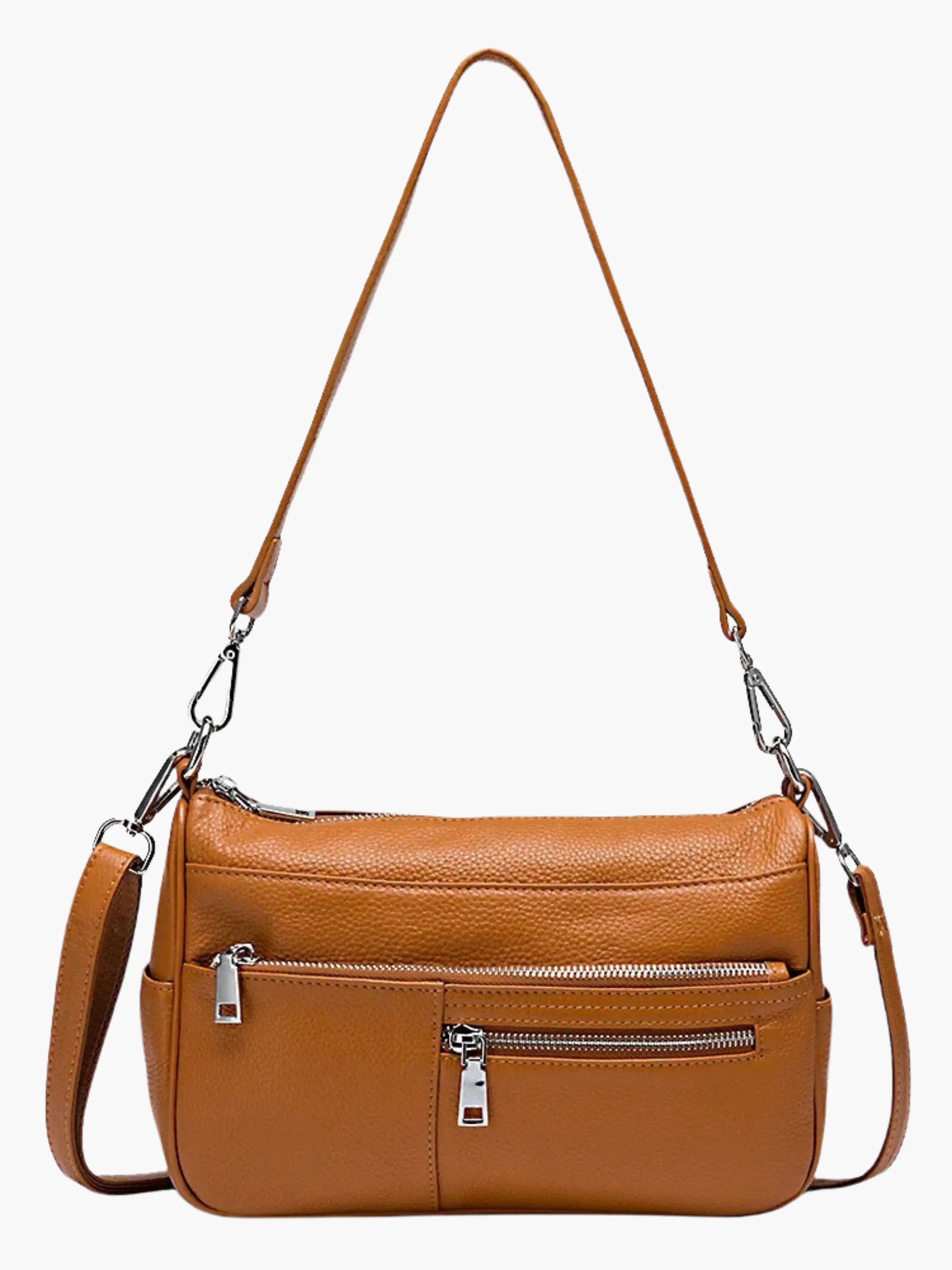 Multi-Zip Shoulder Bag