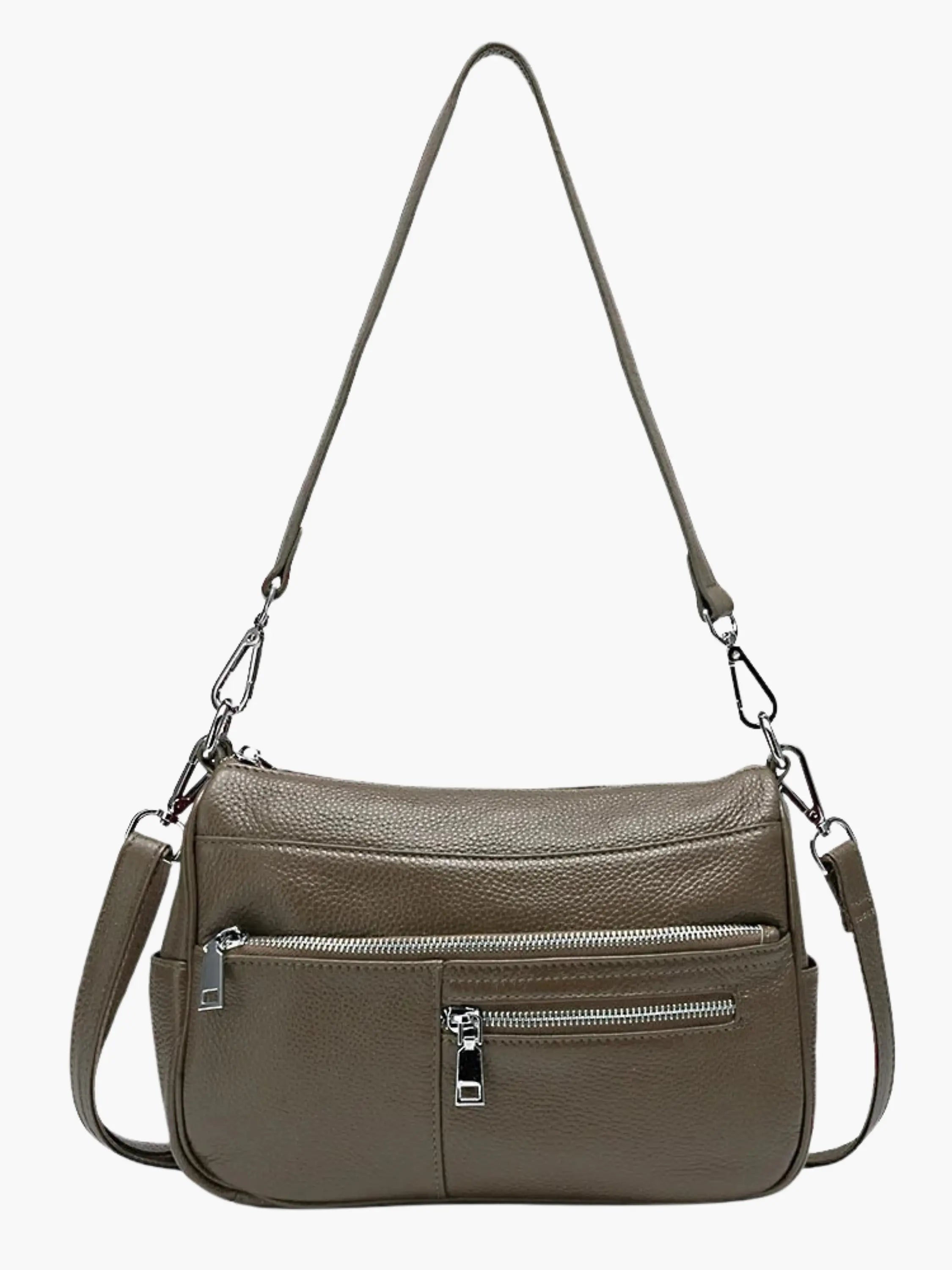 Multi-Zip Shoulder Bag