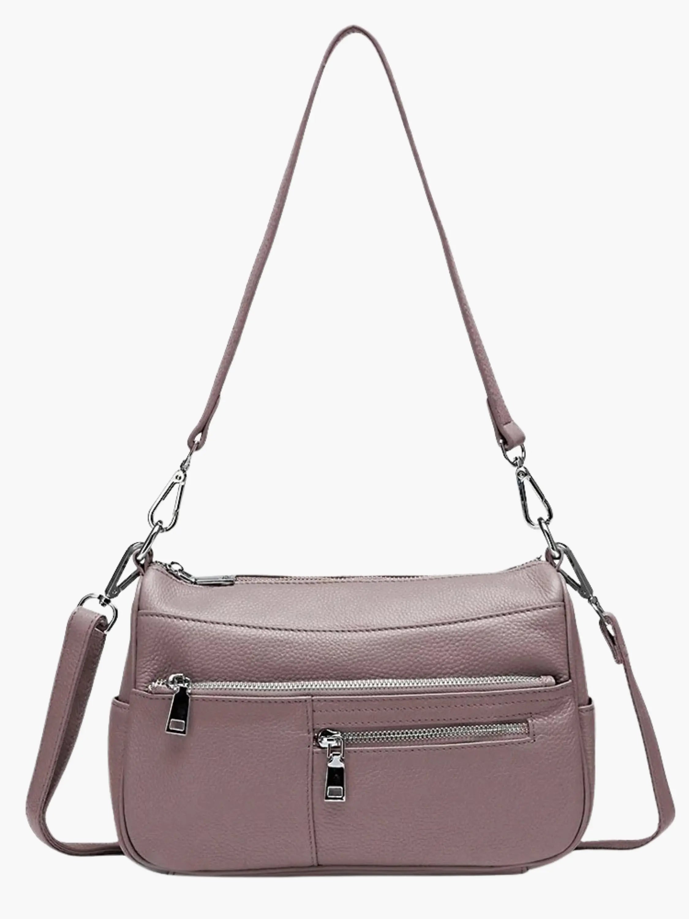 Multi-Zip Shoulder Bag