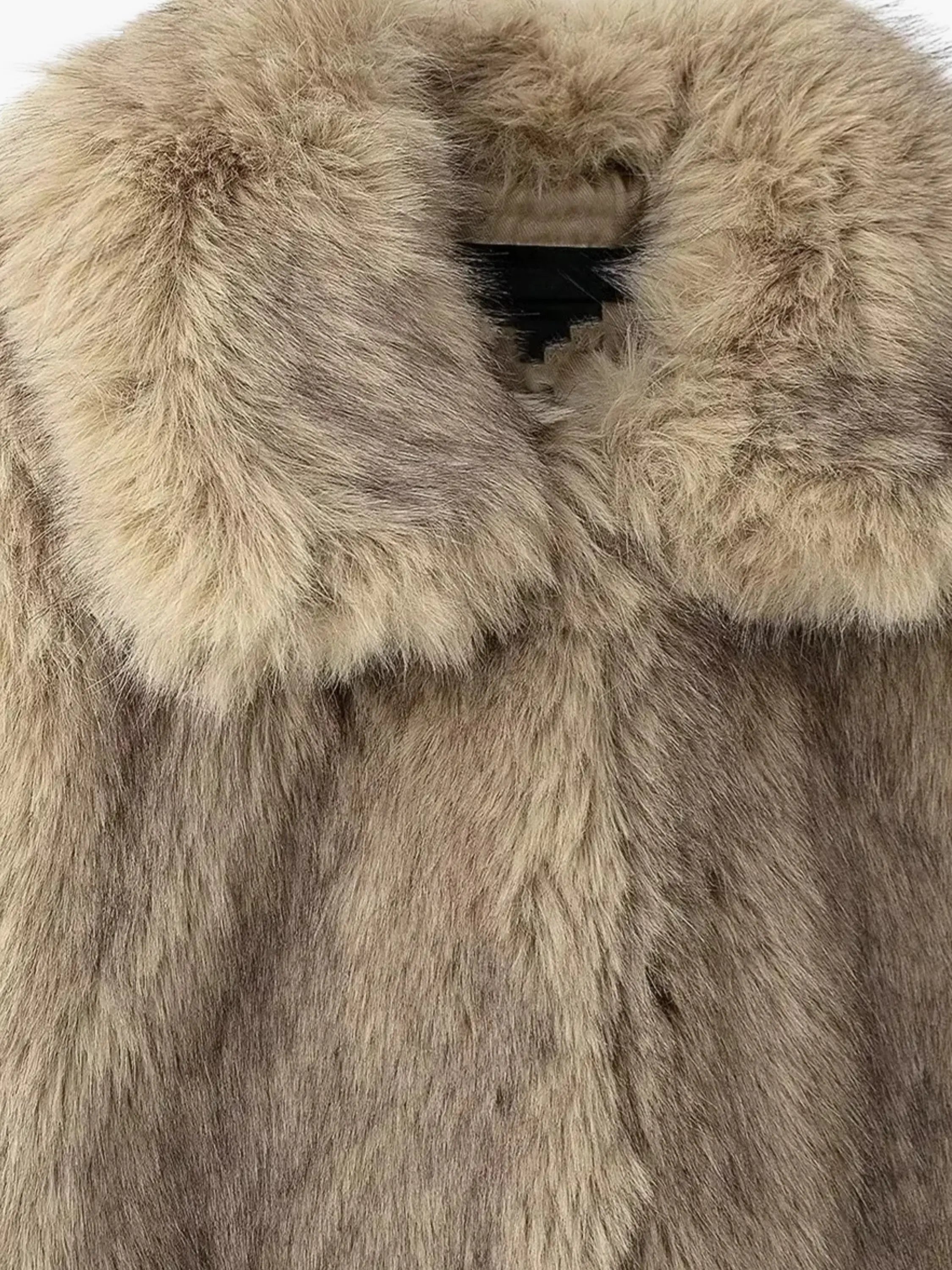 Plush Faux Fur Vest with Collar
