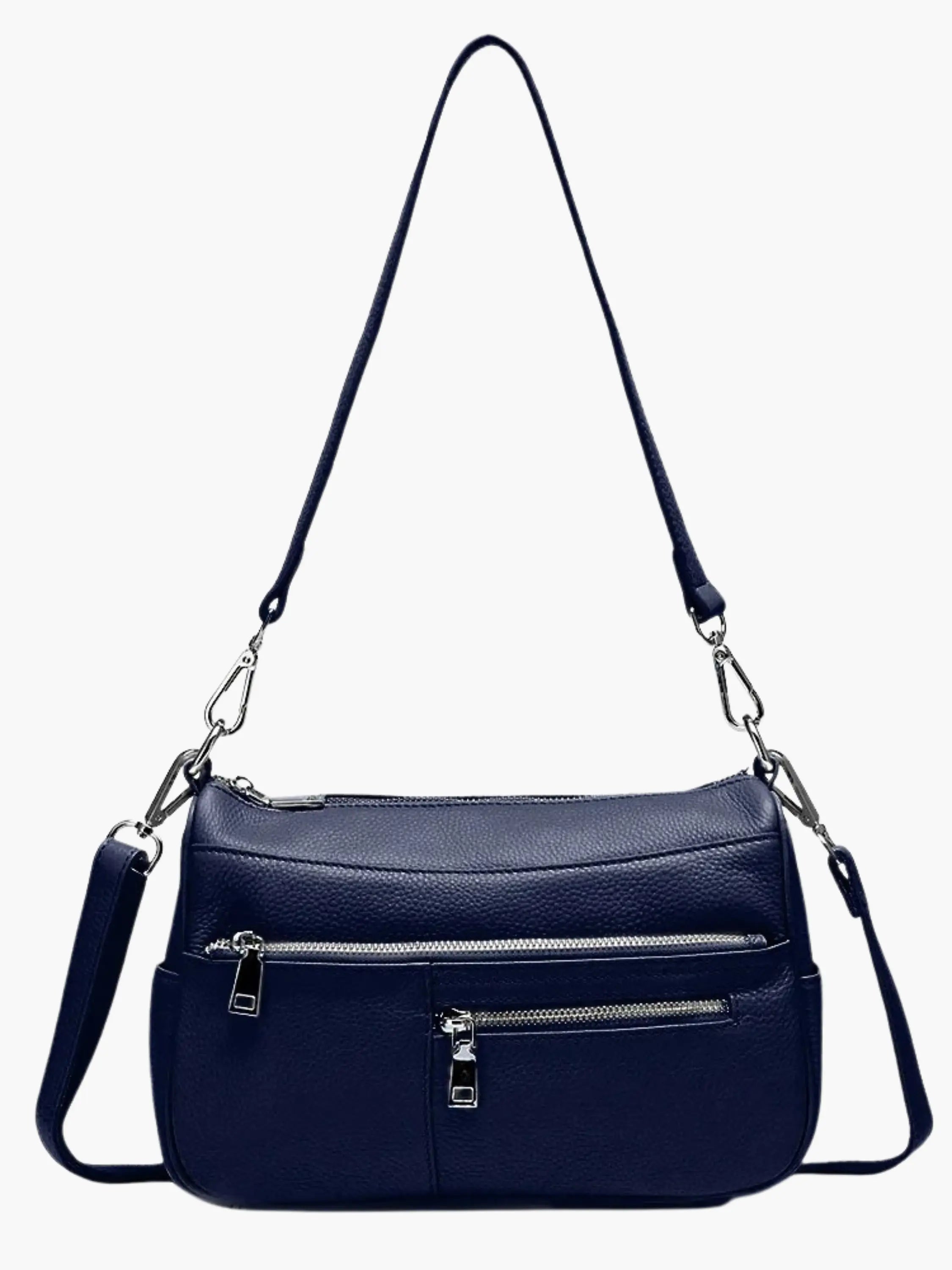 Multi-Zip Shoulder Bag